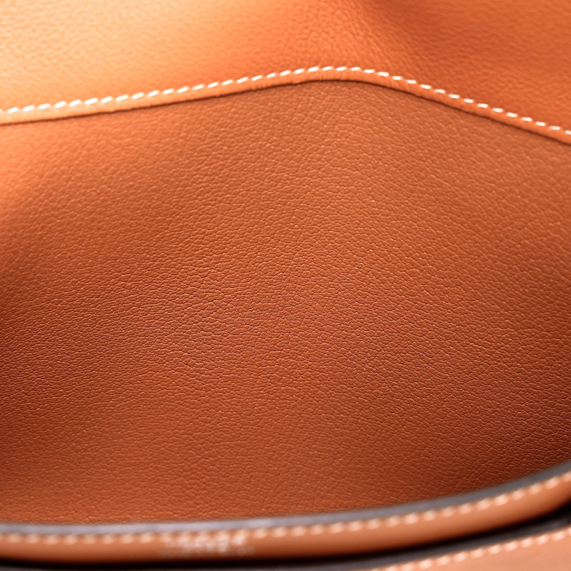 未使用保存品 HERMÈS 爱马仕 Kelly depeches 25 公文包 1H 太妃金 Toffee Evercolor皮 银扣 Y刻 2020年 - 19