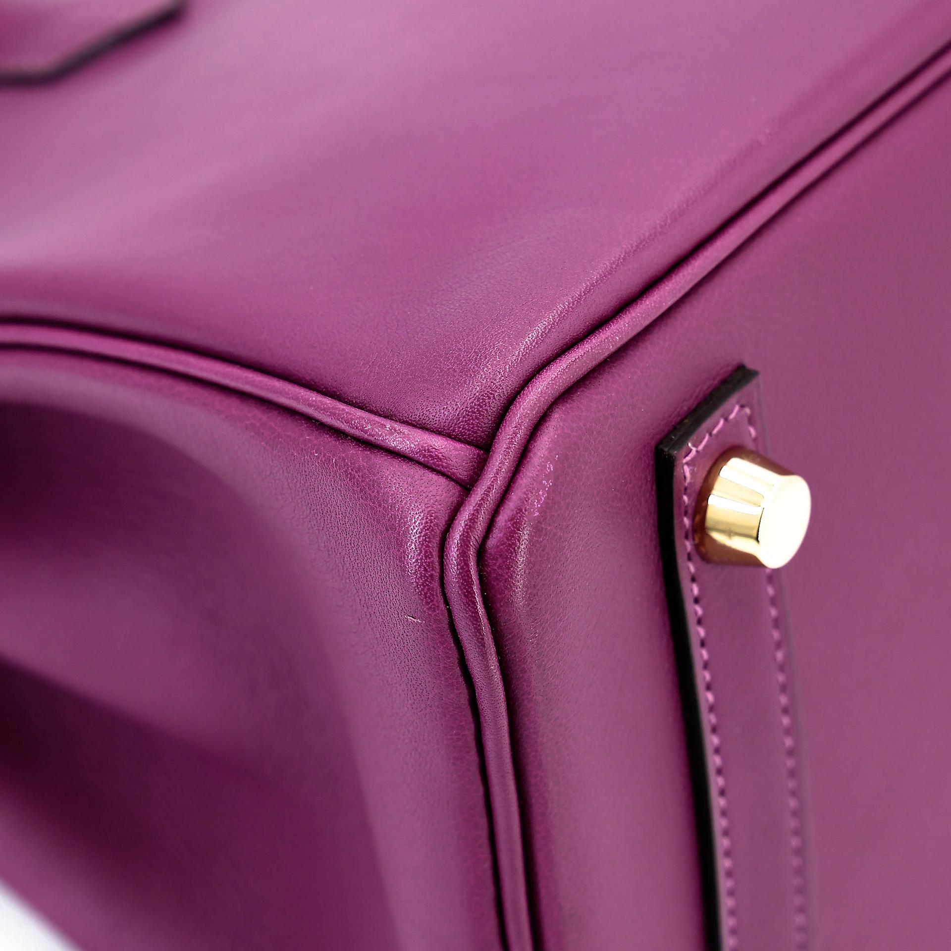 Very Good ( Rank A) HERMÈS Birkin 25 Anemone (P9) Swift Gold hardware D (2019) - 11