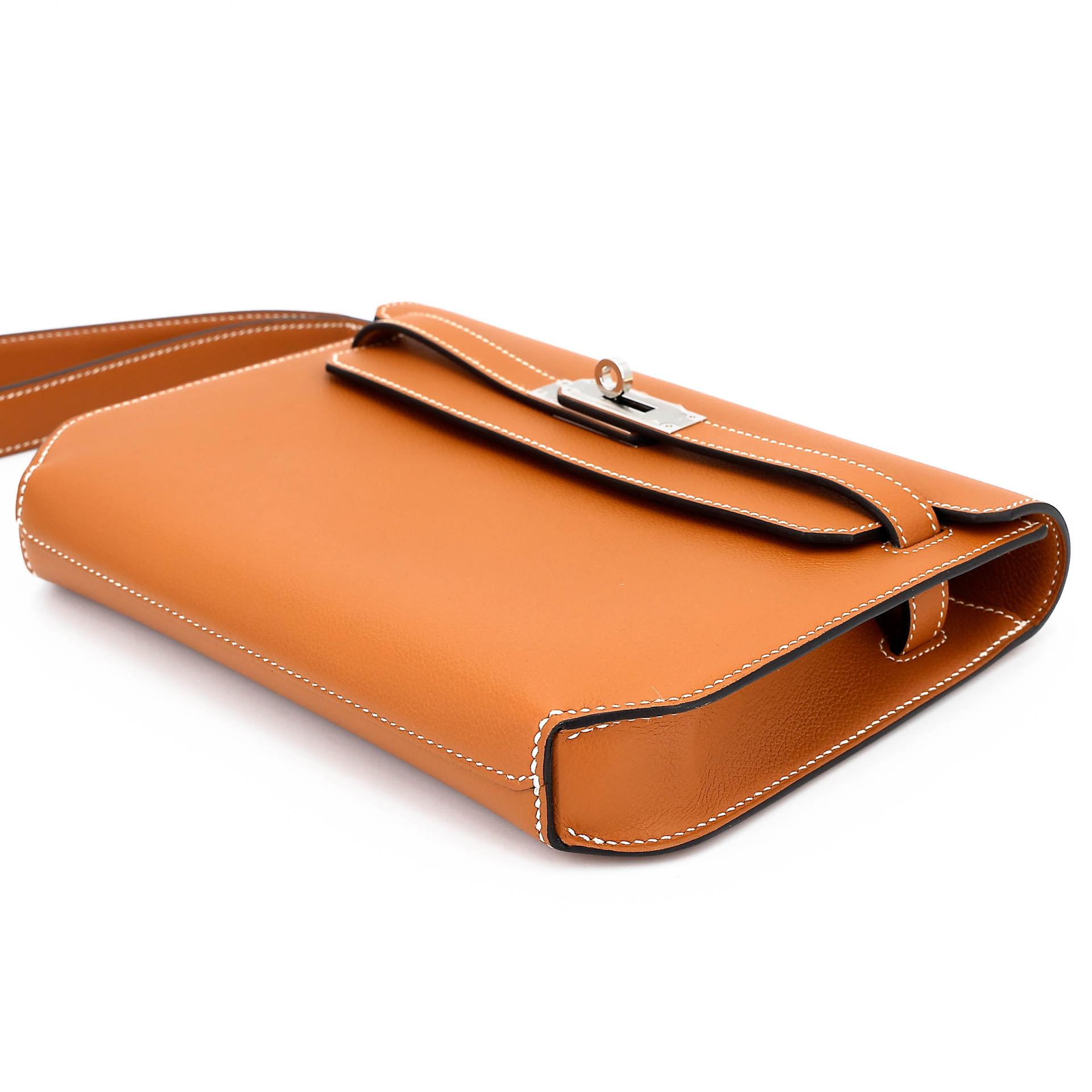 未使用保存品 HERMÈS 爱马仕 Kelly depeches 25 公文包 1H 太妃金 Toffee Evercolor皮 银扣 Y刻 2020年 - 6