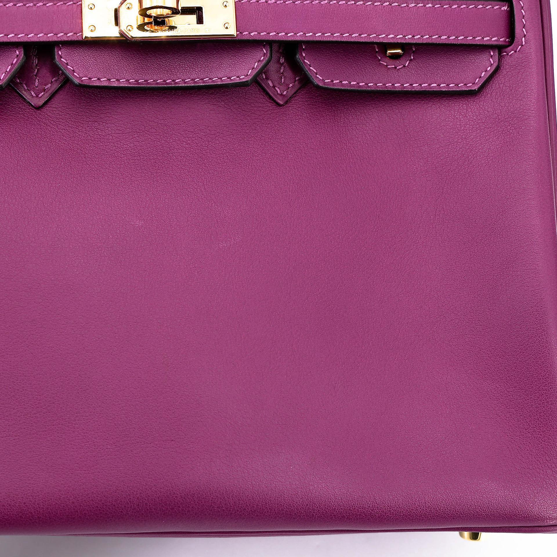 Very Good ( Rank A) HERMÈS Birkin 25 Anemone (P9) Swift Gold hardware D (2019) - 19