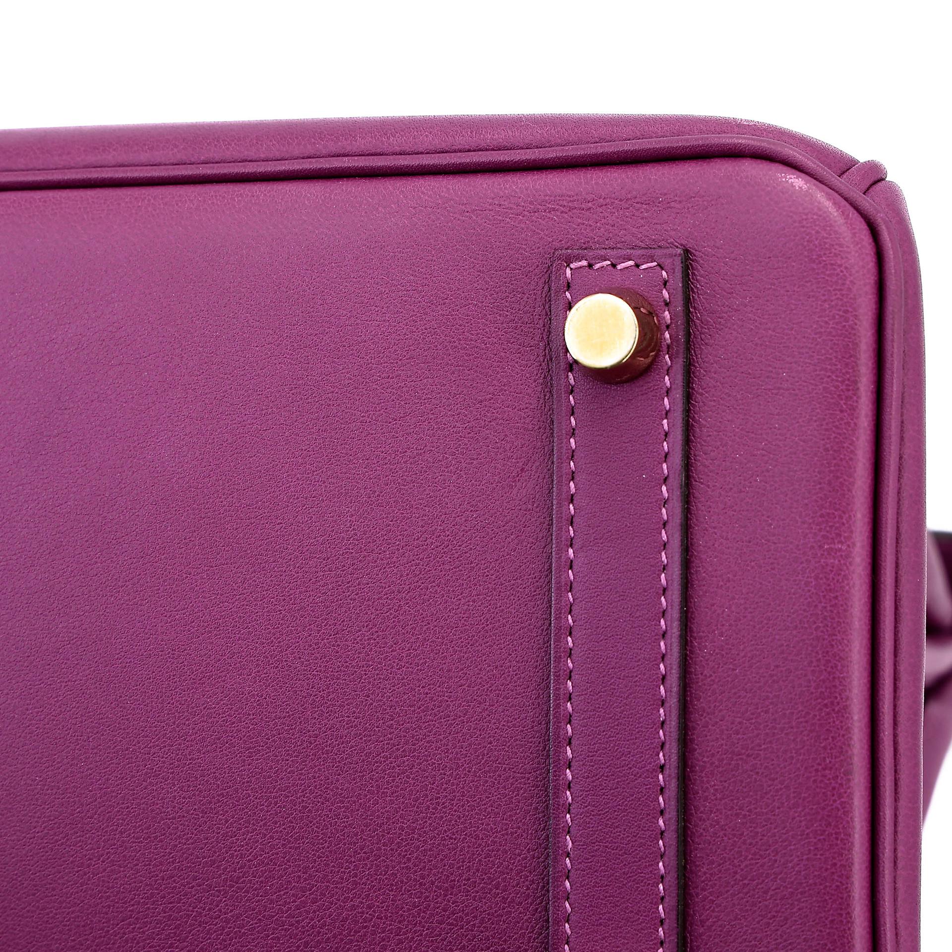 Very Good ( Rank A) HERMÈS Birkin 25 Anemone (P9) Swift Gold hardware D (2019) - 13