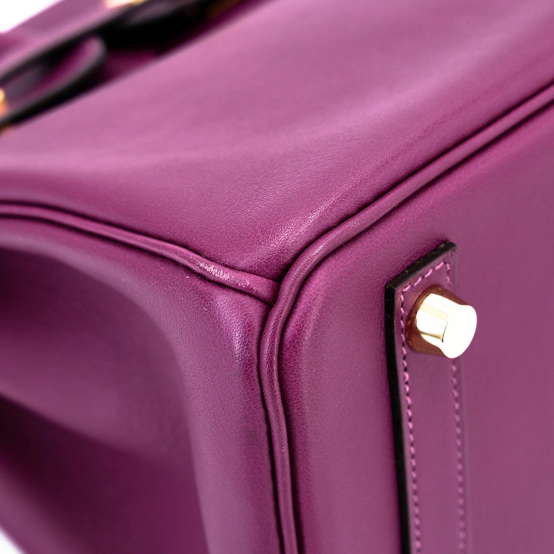 Very Good ( Rank A) HERMÈS Birkin 25 Anemone (P9) Swift Gold hardware D (2019) - 9