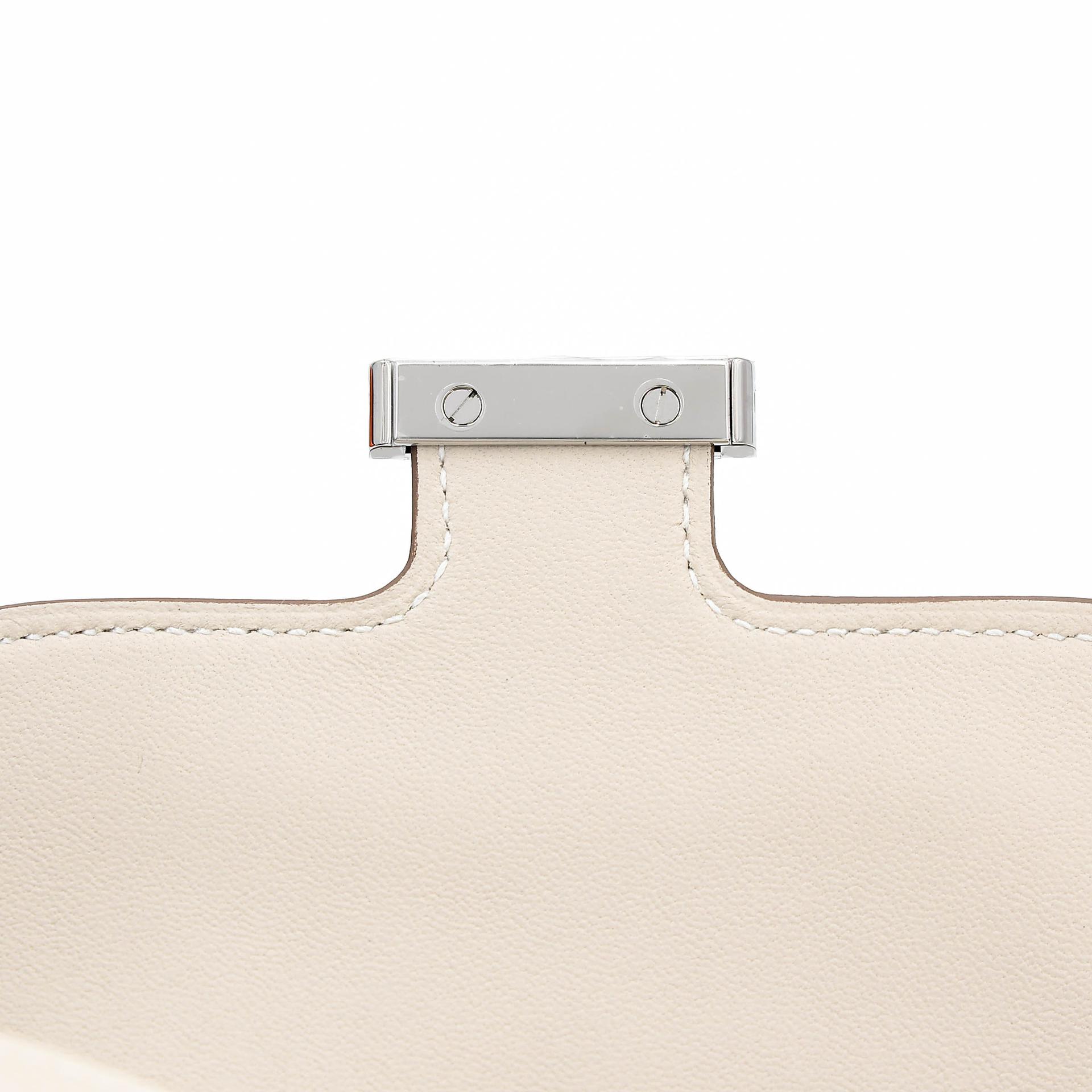 全新 HERMÈS 爱马仕 Constance Slim 钱包 10 奶昔白 Craie Epsom皮 银扣 K刻 2025年 - 10
