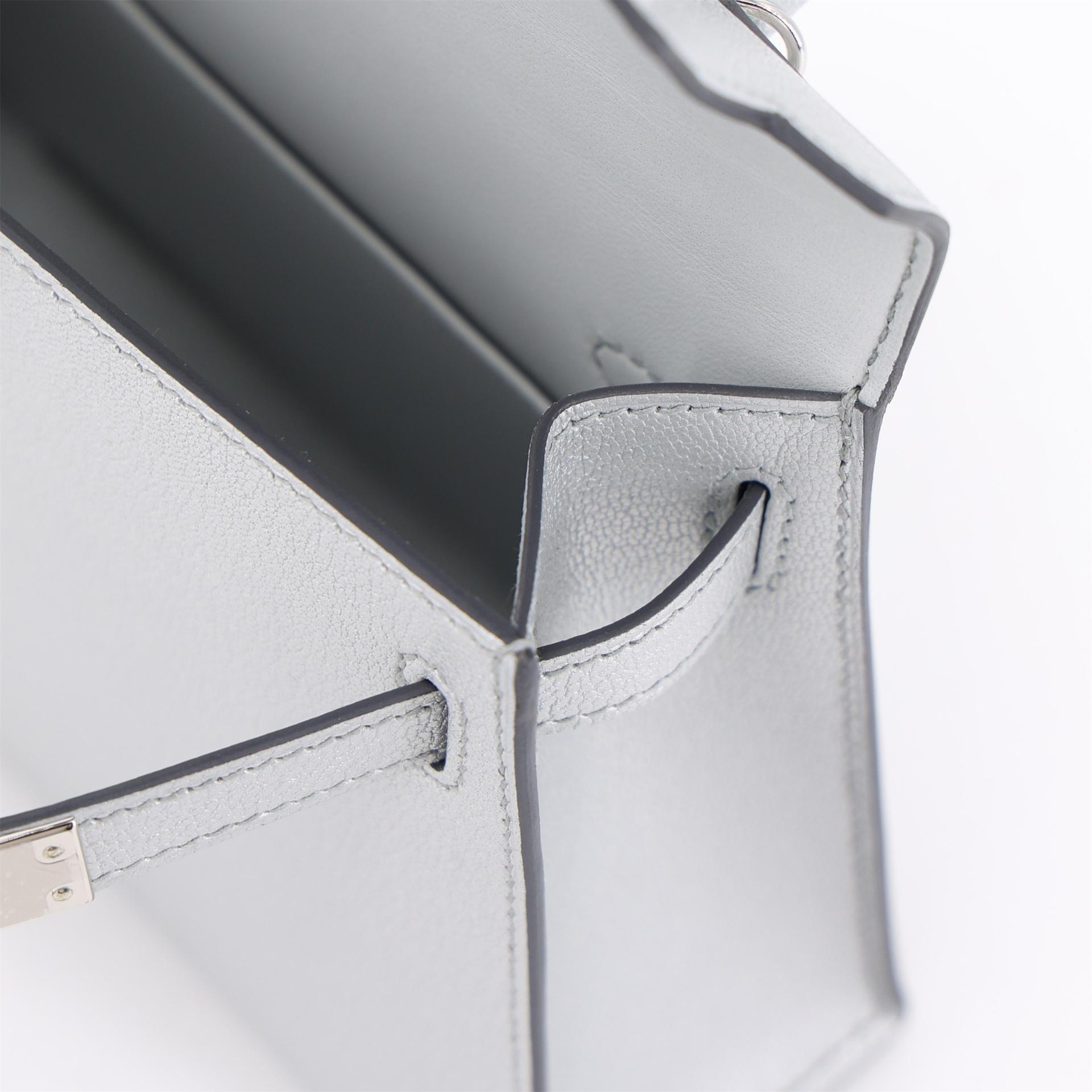 Brand New ( Rank N ) HERMÈS Mini Kelly II Argent (05) Chamkilight Palladium hardware K (2025) - 13