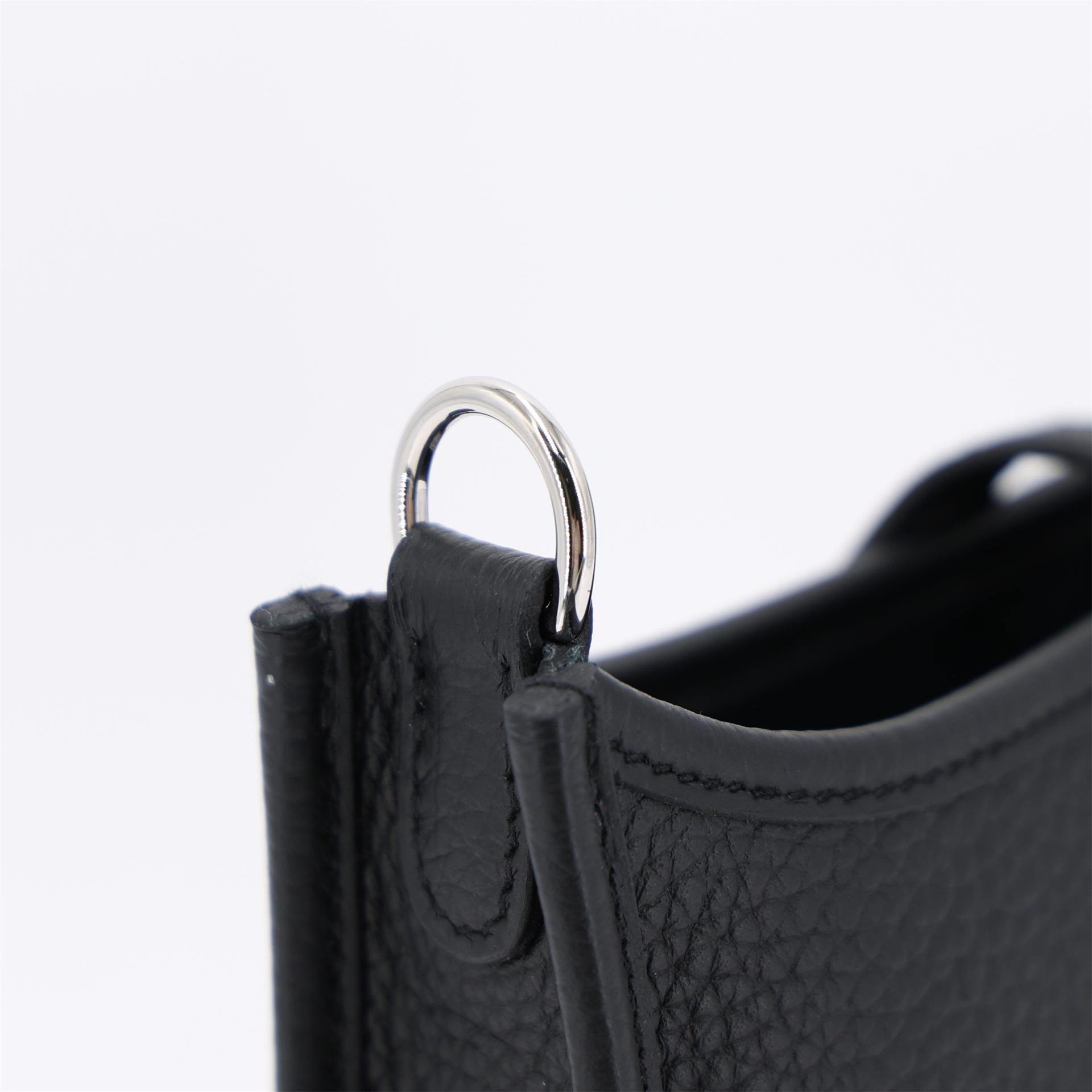 ランク NS 未使用品 HERMÈS エルメス エブリンTPM バンドリエール112cm ブラック (89) トリヨン シルバー金具 B刻印 (2023) - 8