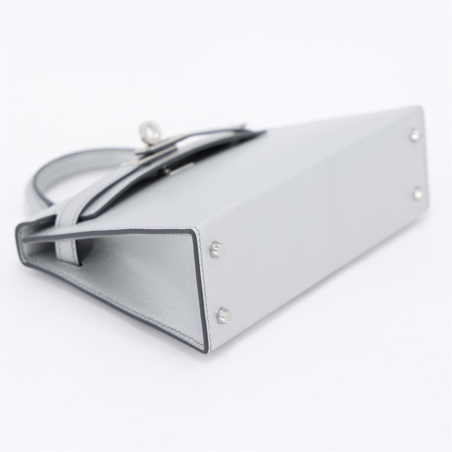 Brand New ( Rank N ) HERMÈS Mini Kelly II Argent (05) Chamkilight Palladium hardware K (2025) - 4
