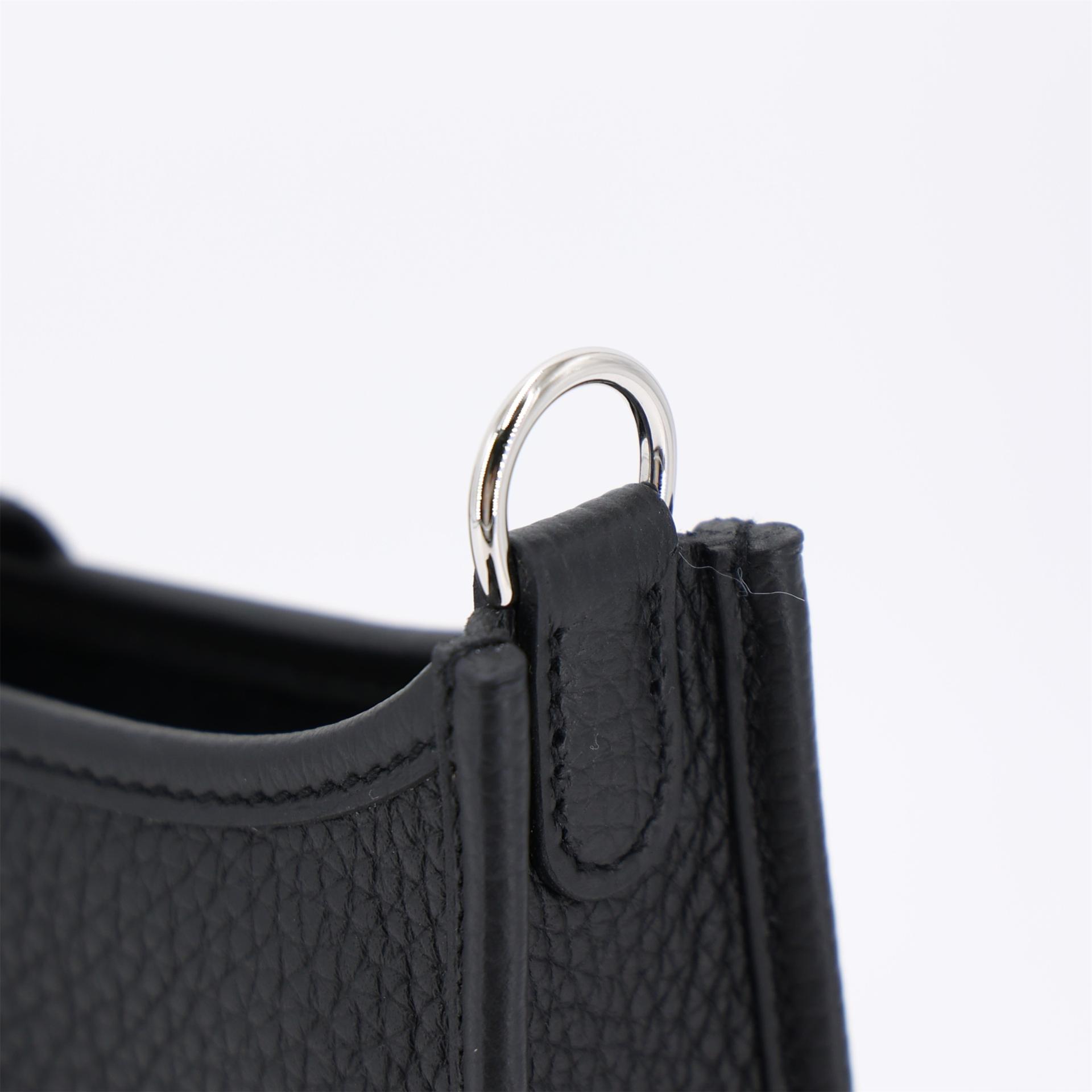 ランク NS 未使用品 HERMÈS エルメス エブリンTPM バンドリエール112cm ブラック (89) トリヨン シルバー金具 B刻印 (2023) - 9