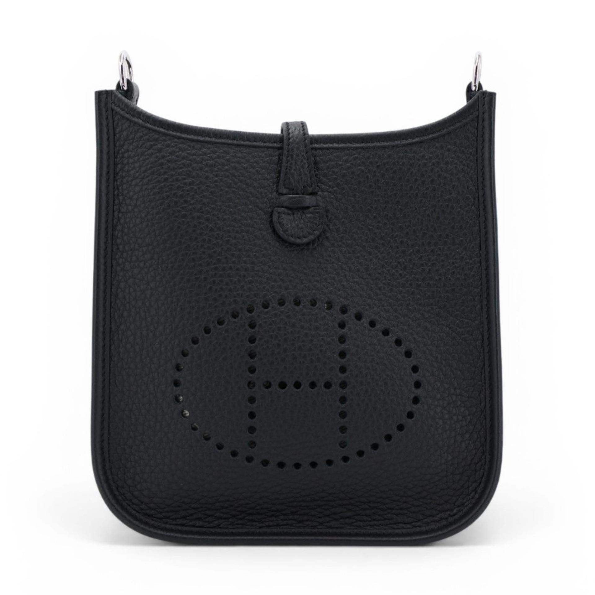 ランク NS 未使用品 HERMÈS エルメス エブリンTPM バンドリエール112cm ブラック (89) トリヨン シルバー金具 B刻印 (2023) - 1
