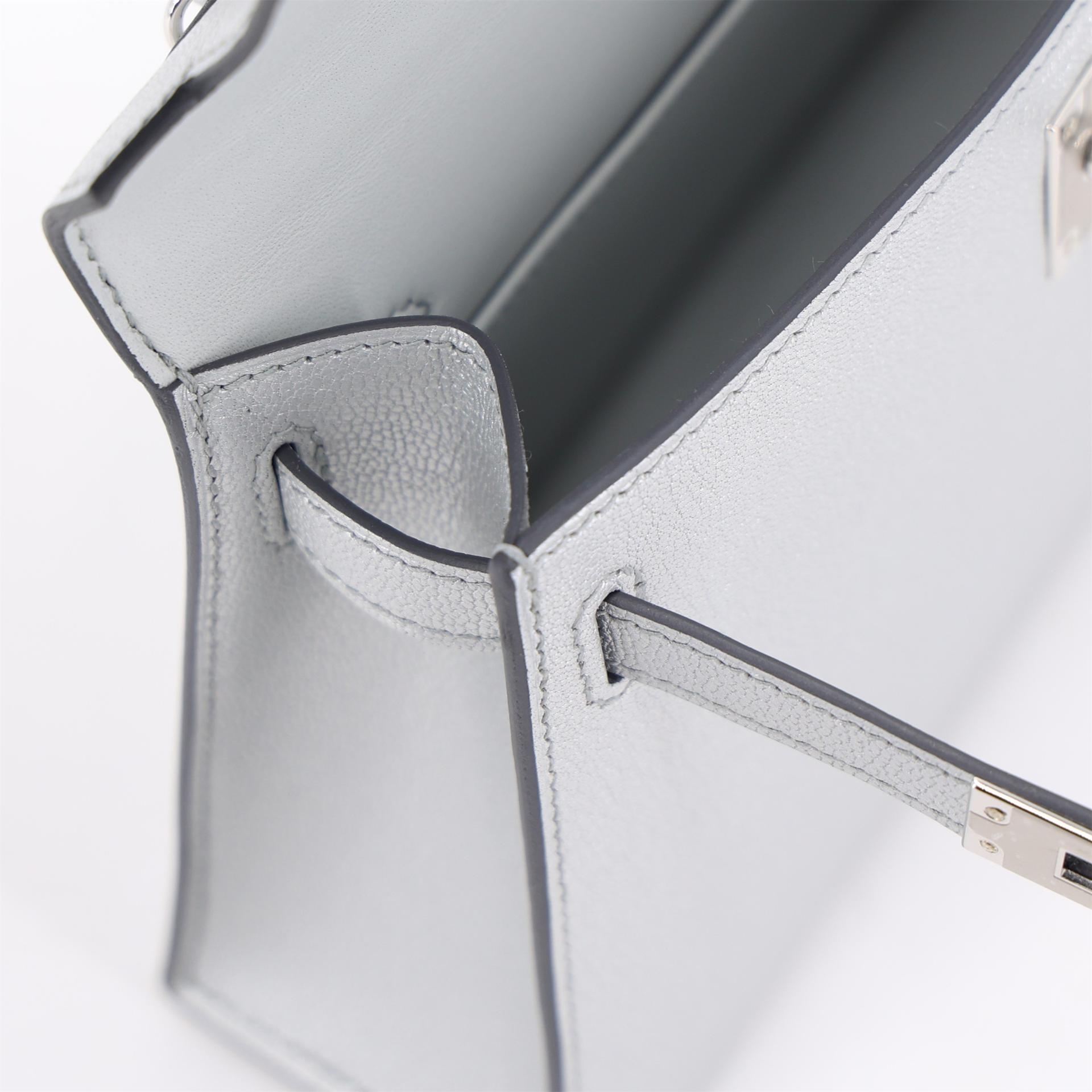 Brand New ( Rank N ) HERMÈS Mini Kelly II Argent (05) Chamkilight Palladium hardware K (2025) - 12