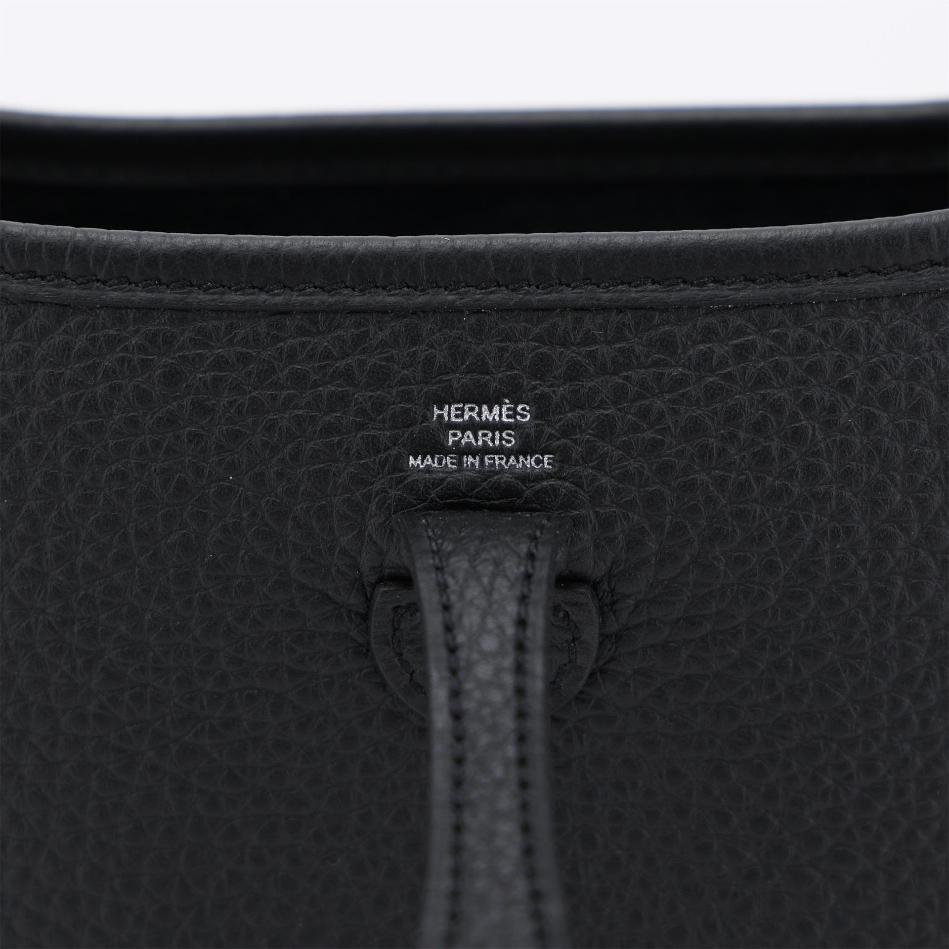 ランク NS 未使用品 HERMÈS エルメス エブリンTPM バンドリエール112cm ブラック (89) トリヨン シルバー金具 B刻印 (2023) - 7