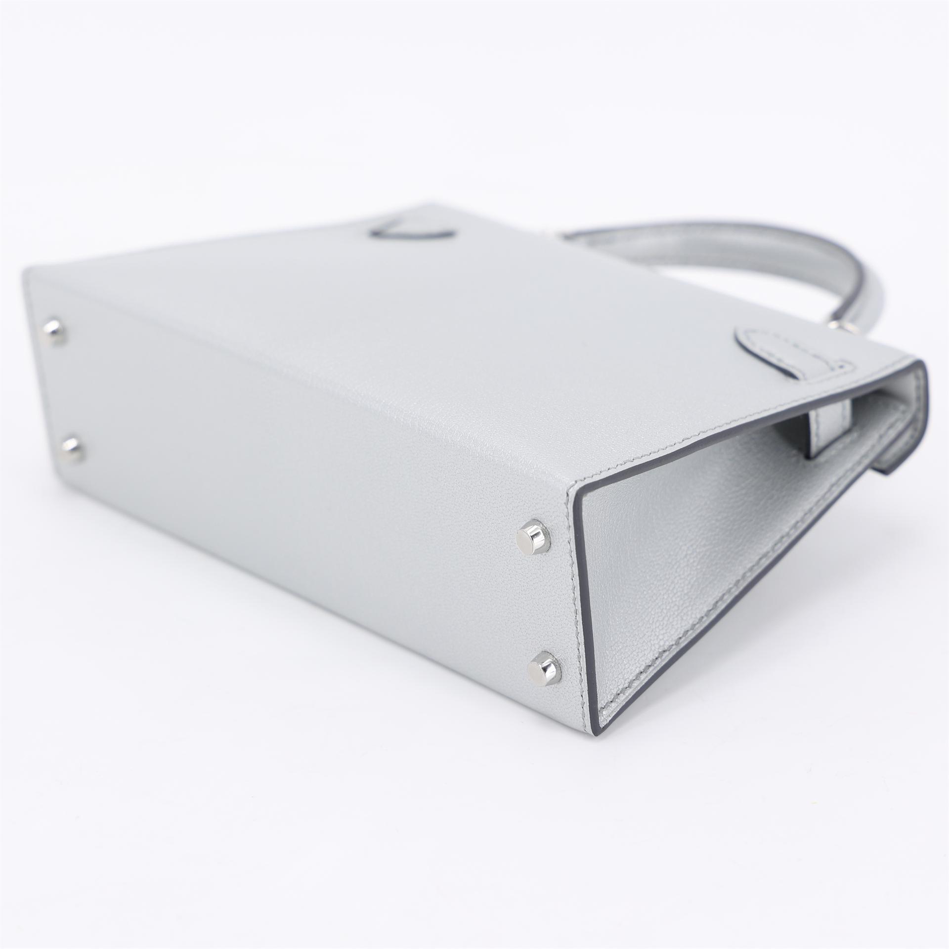 Brand New ( Rank N ) HERMÈS Mini Kelly II Argent (05) Chamkilight Palladium hardware K (2025) - 7