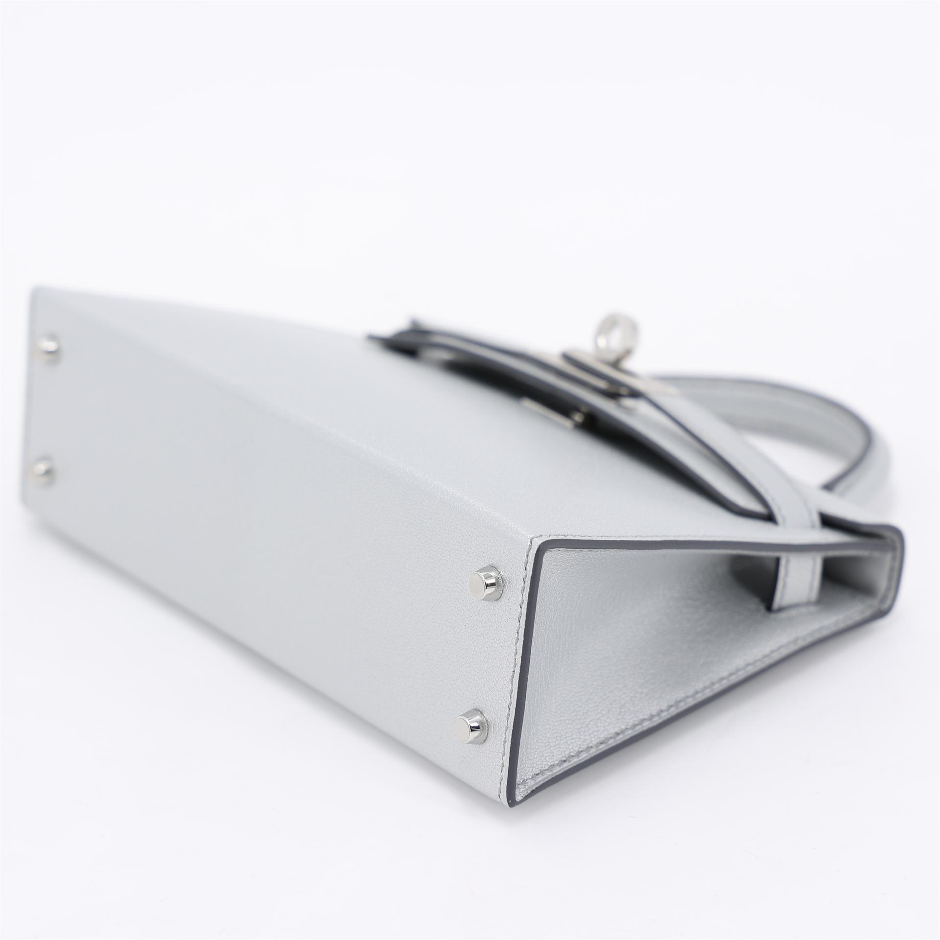 Brand New ( Rank N ) HERMÈS Mini Kelly II Argent (05) Chamkilight Palladium hardware K (2025) - 5