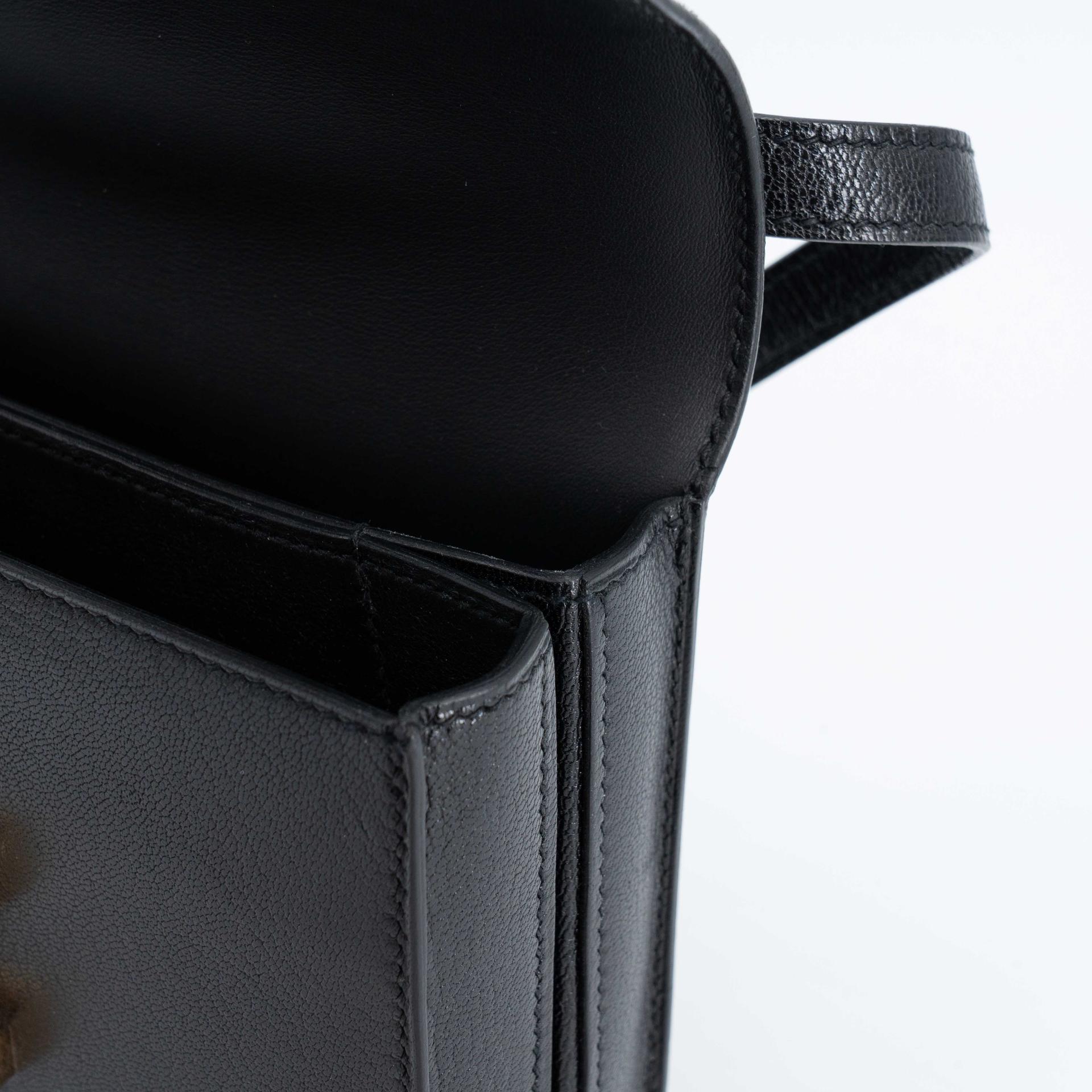 Very Good ( Rank A) HERMÈS Mosaique Mini Noir (89) Chamkila Gold hardware Y (2020) - 15