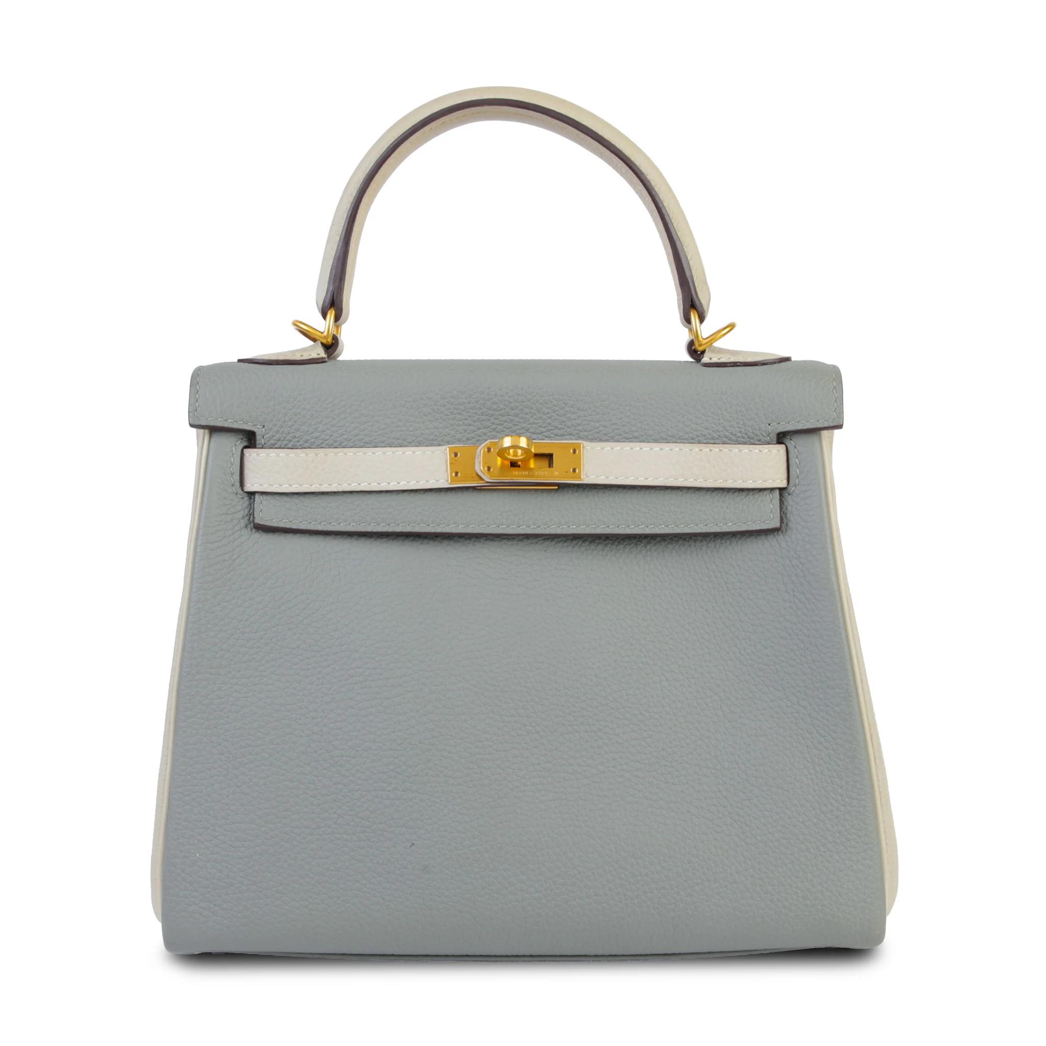 ランク AB HERMÈS エルメス スペシャルオーダー ケリー25 グリムエット (4Z) ベトン (8L) トゴ マットゴールド金具 C刻印 (2018) - 1