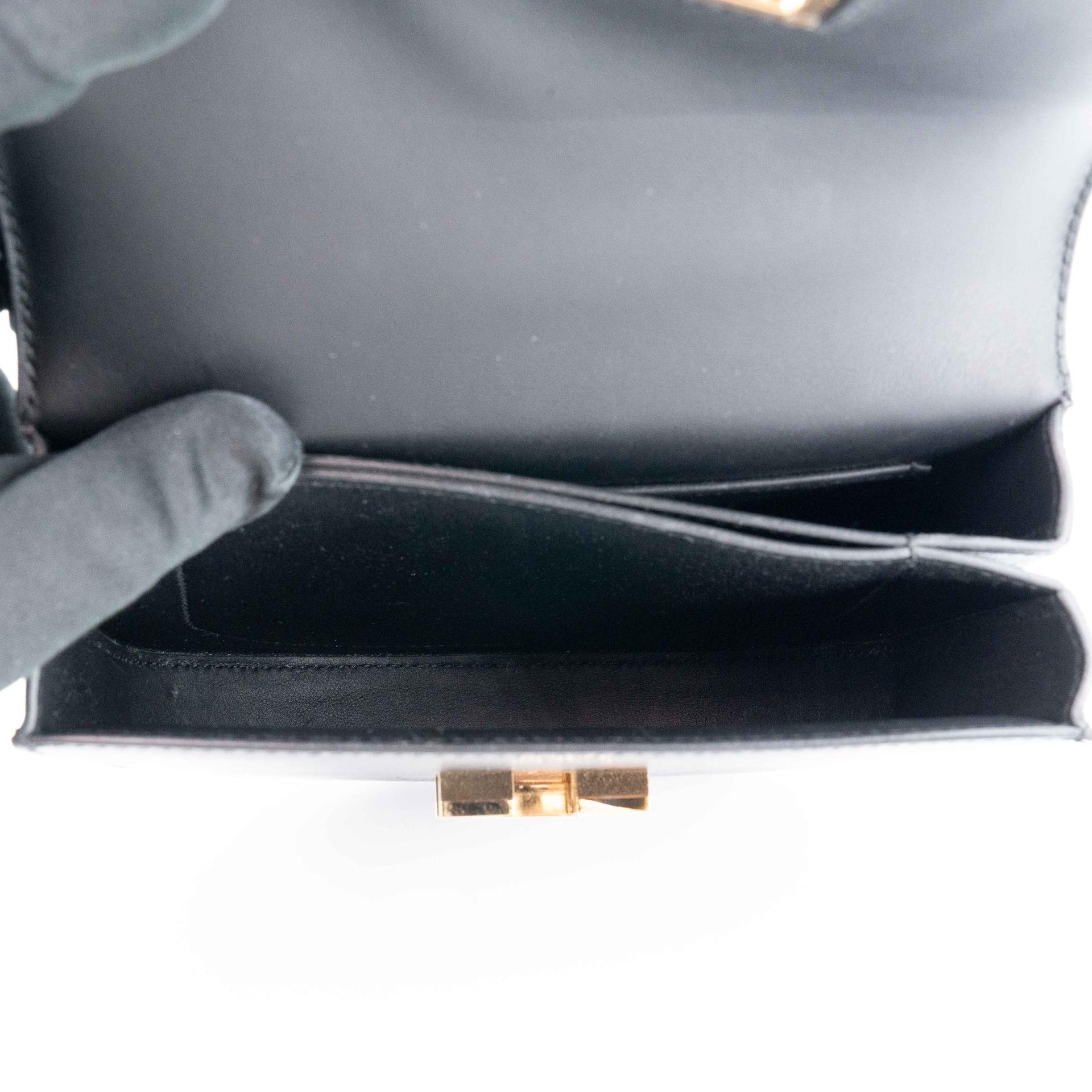 Very Good ( Rank A) HERMÈS Mosaique Mini Noir (89) Chamkila Gold hardware Y (2020) - 18