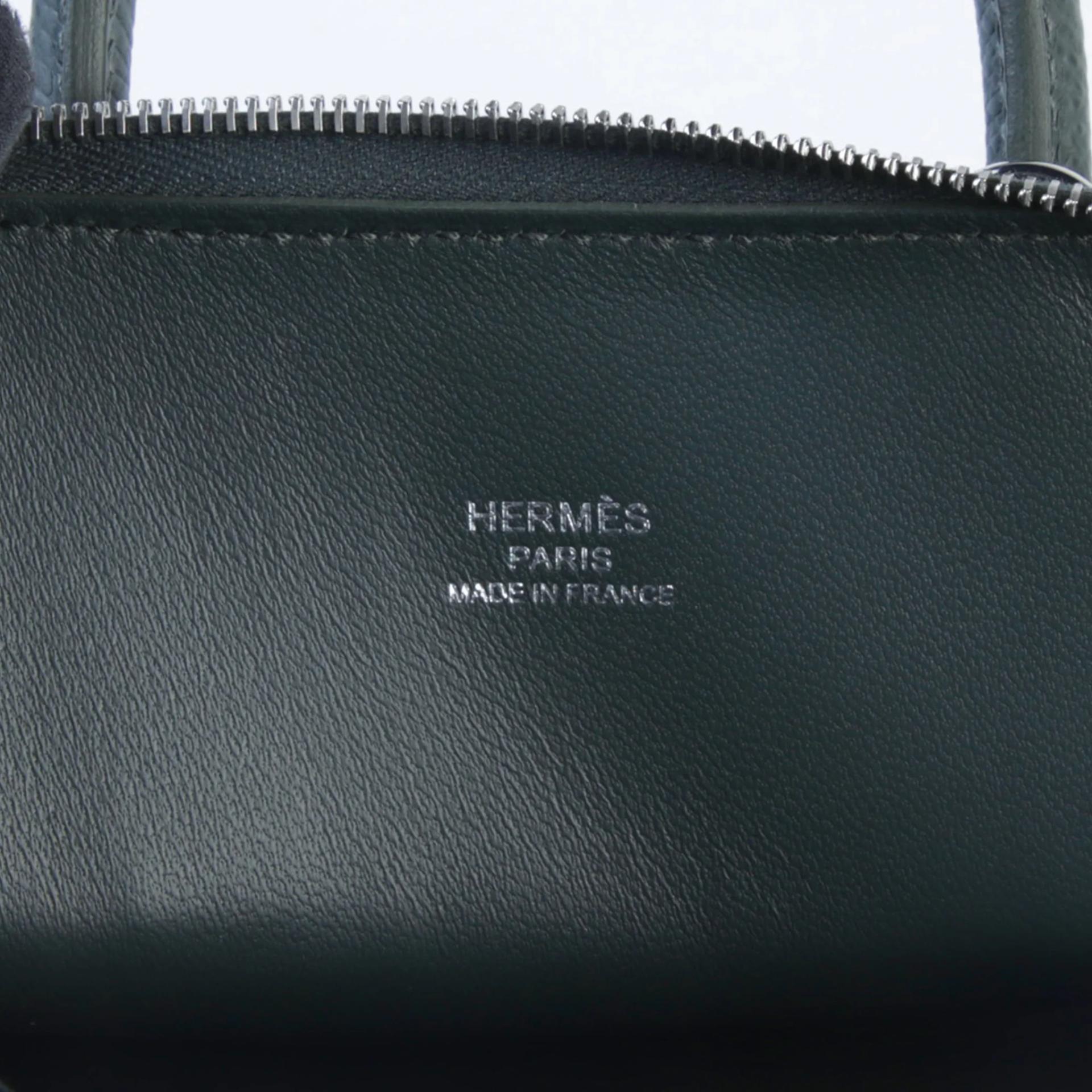 ランク N 新品 HERMÈS エルメス ボリード オンホイールズ ヴェールマングローブ (Q0) ヴェールヴェルティゴ (U4) エプソン シルバー金具 K刻印 (2025) - 10