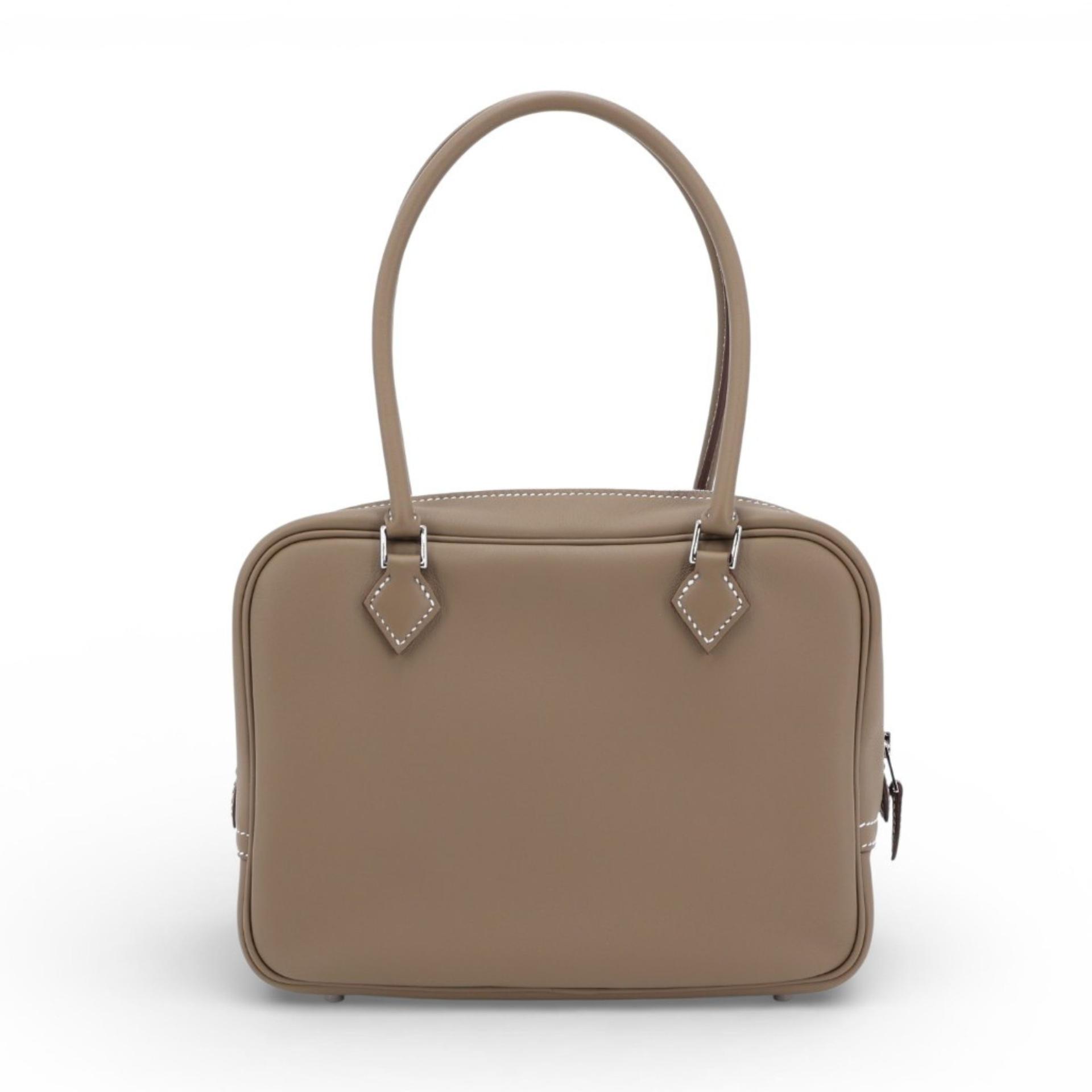 Brand New ( Rank N ) HERMÈS Plume Mini Etoupe (18) Swift Palladium hardware K (2025) - 2