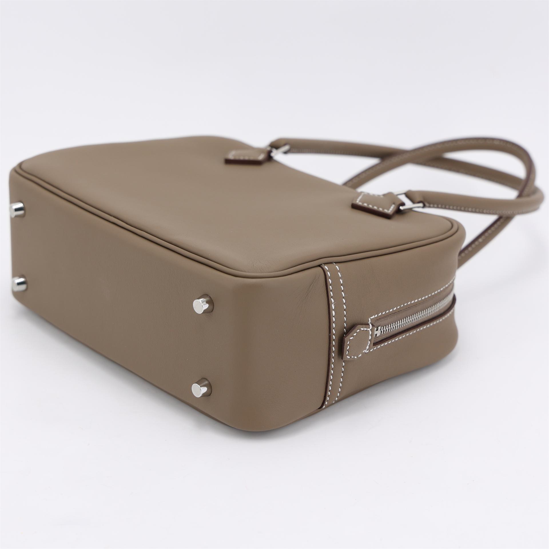 Brand New ( Rank N ) HERMÈS Plume Mini Etoupe (18) Swift Palladium hardware K (2025) - 5