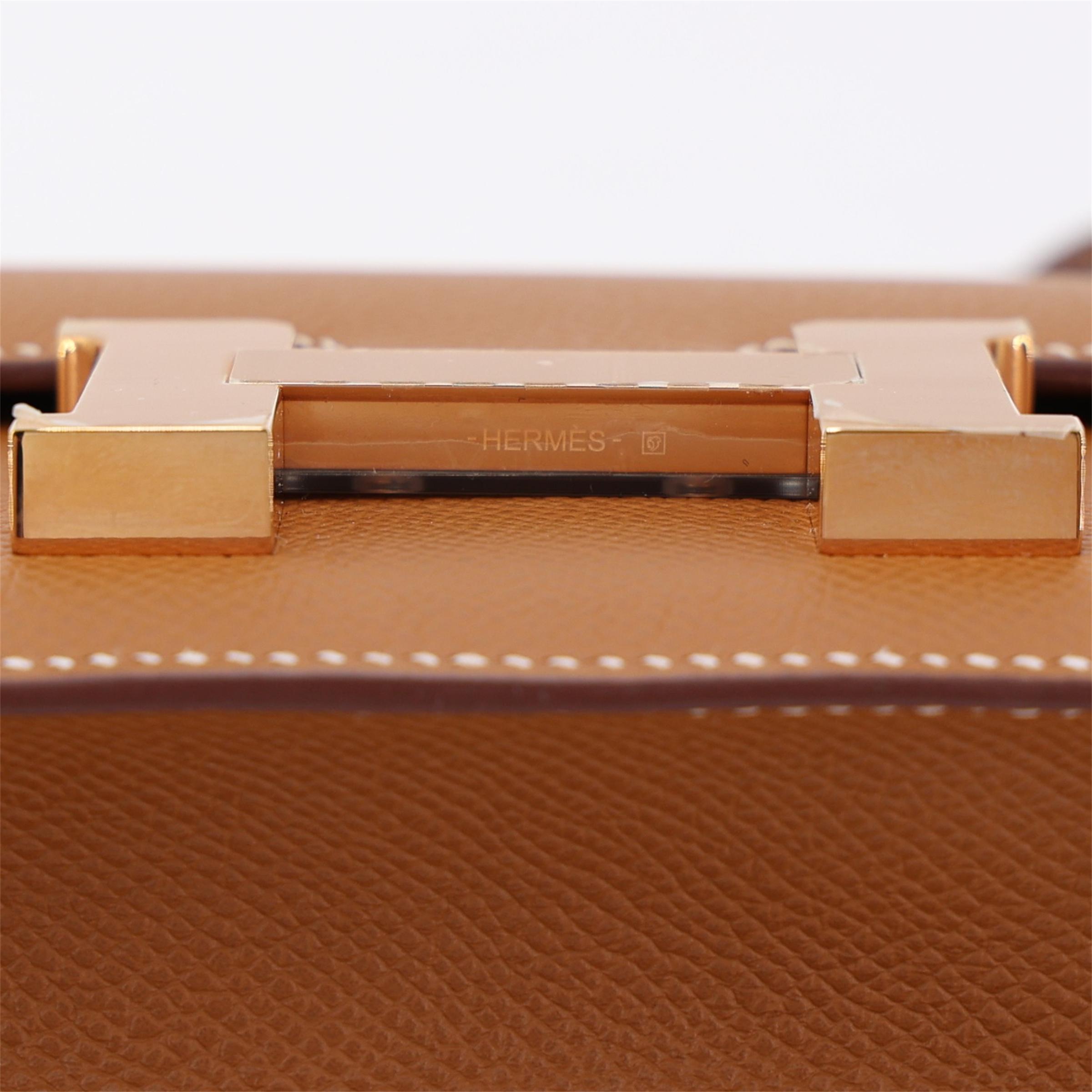 Excellent ( Rank SA ) HERMÈS Constance Elan Gold (37) Epsom Rose Gold hardware K (2025) - 9