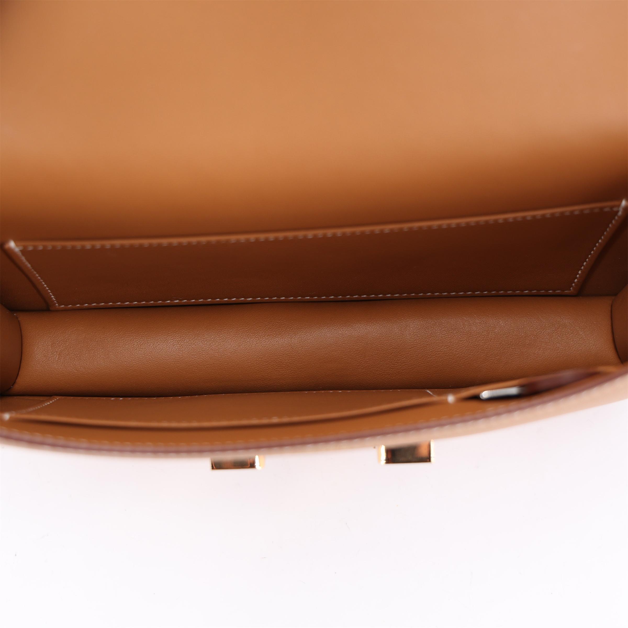 Excellent ( Rank SA ) HERMÈS Constance Elan Gold (37) Epsom Rose Gold hardware K (2025) - 12