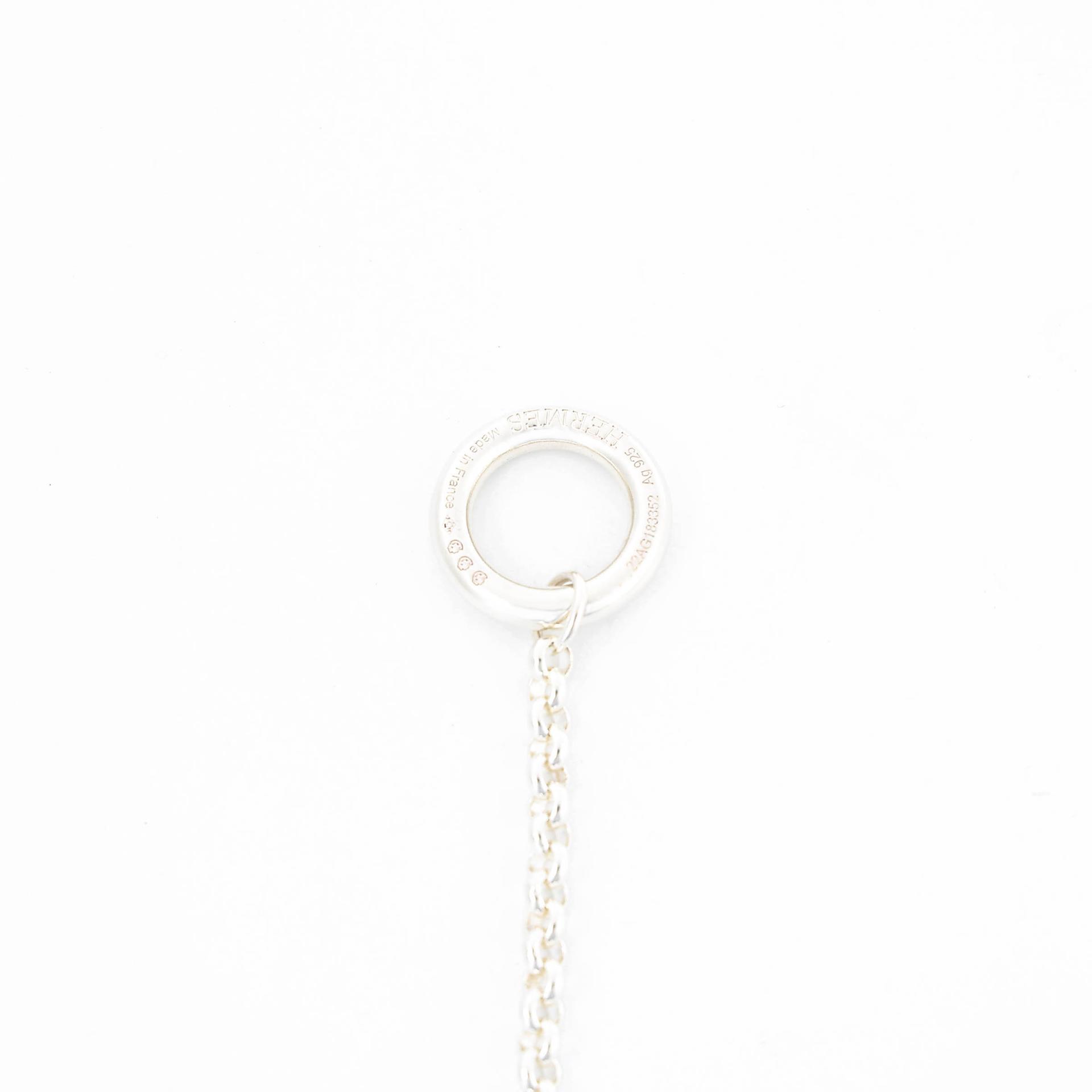 Brand New ( Rank N ) HERMÈS Chaine d'ancre Enchainee pendant GM Silver Silver 925 - 11