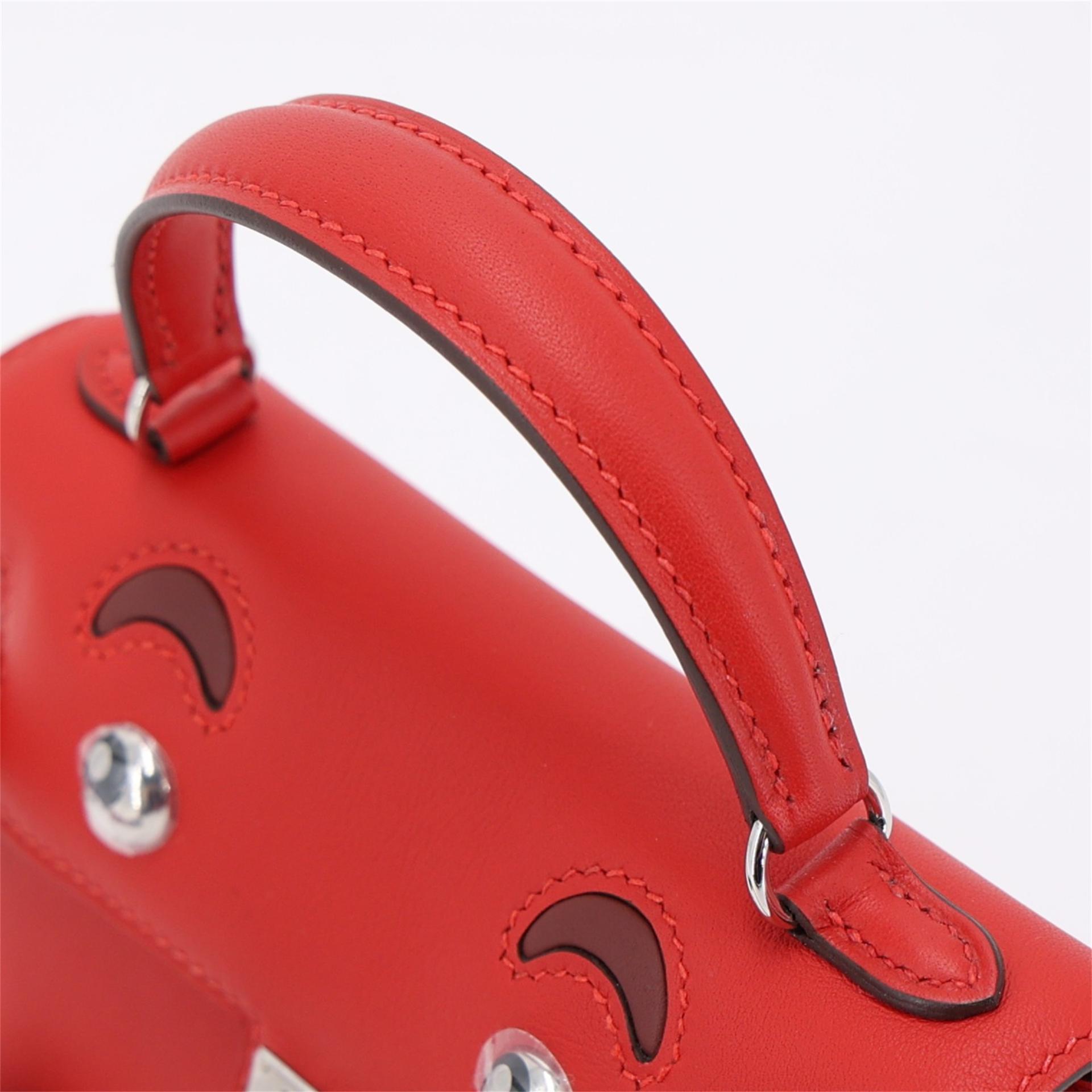 全新 HERMÈS 愛馬仕 限量收藏款 Kelly Doll O5 陽光紅 Rouge Radieux 55 愛馬仕紅 Rouge H Swift牛皮 銀扣 K刻 2025年 - 3