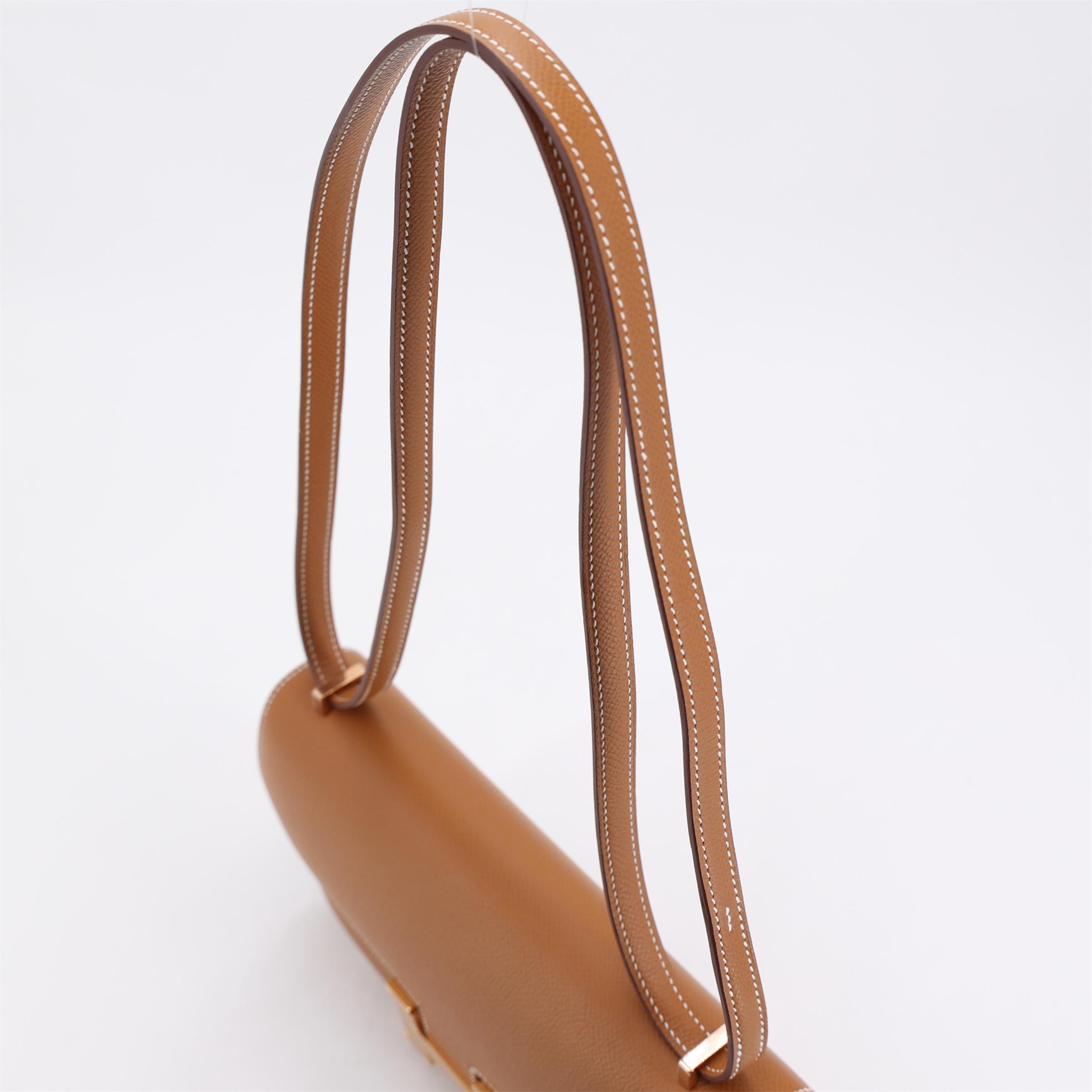 Excellent ( Rank SA ) HERMÈS Constance Elan Gold (37) Epsom Rose Gold hardware K (2025) - 3