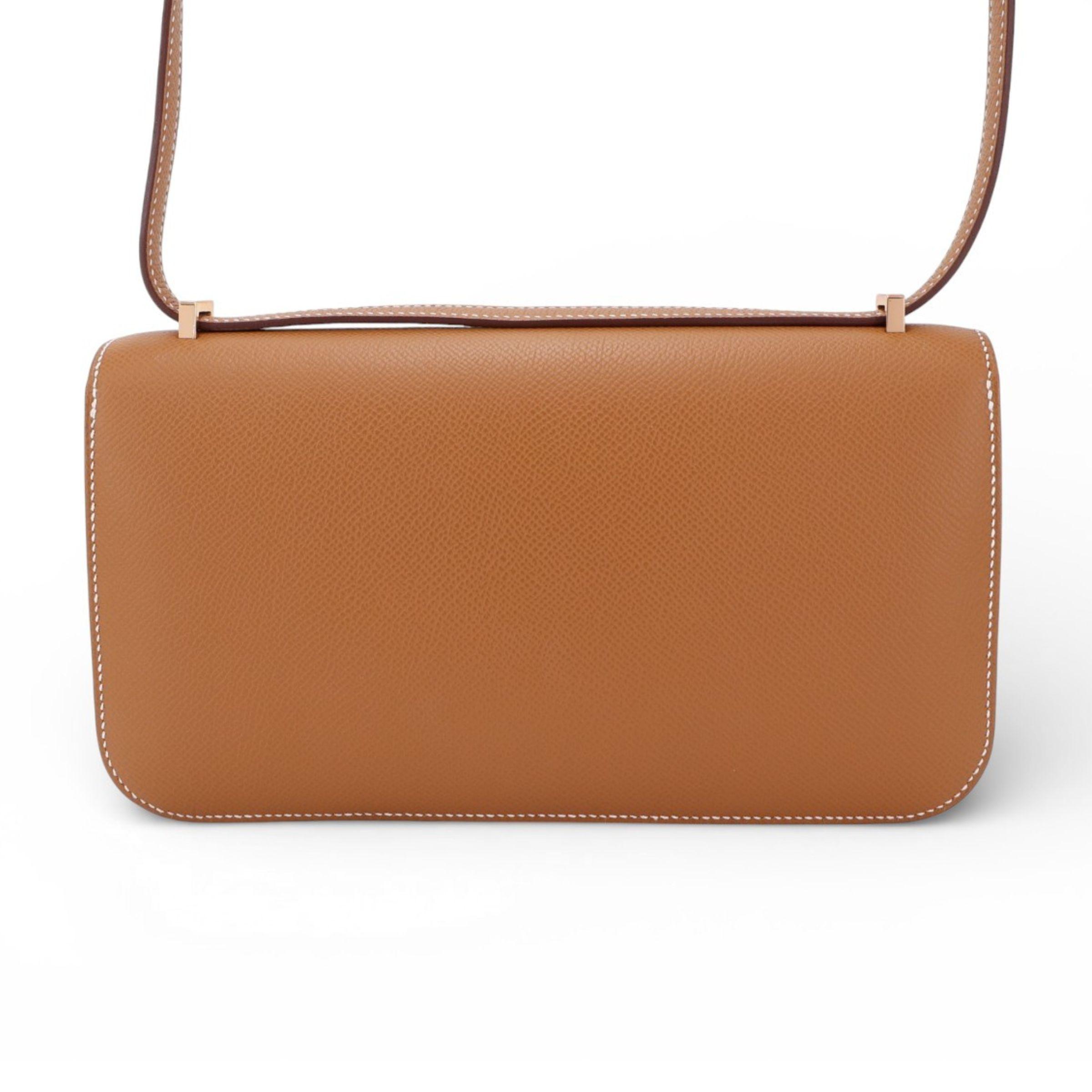 Excellent ( Rank SA ) HERMÈS Constance Elan Gold (37) Epsom Rose Gold hardware K (2025) - 2