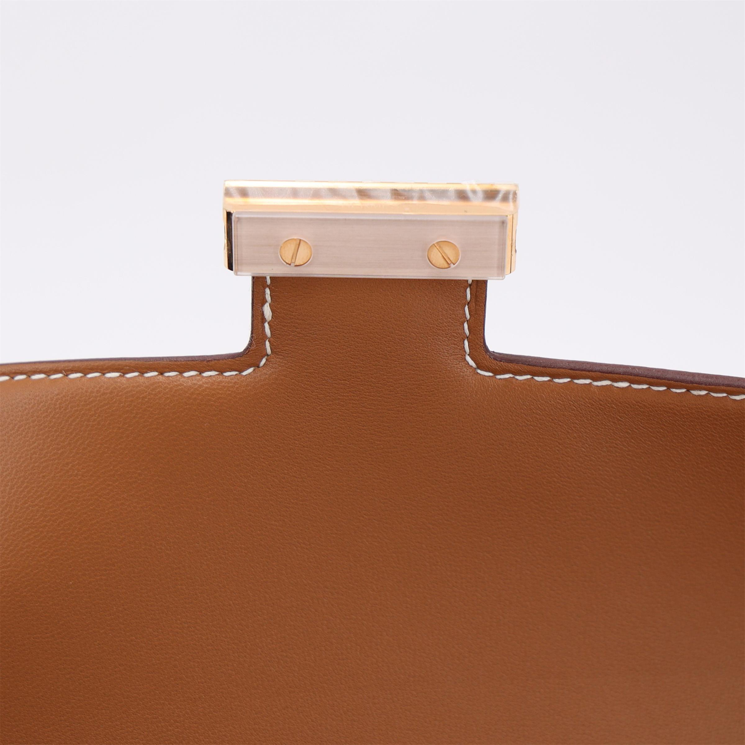 Excellent ( Rank SA ) HERMÈS Constance Elan Gold (37) Epsom Rose Gold hardware K (2025) - 10