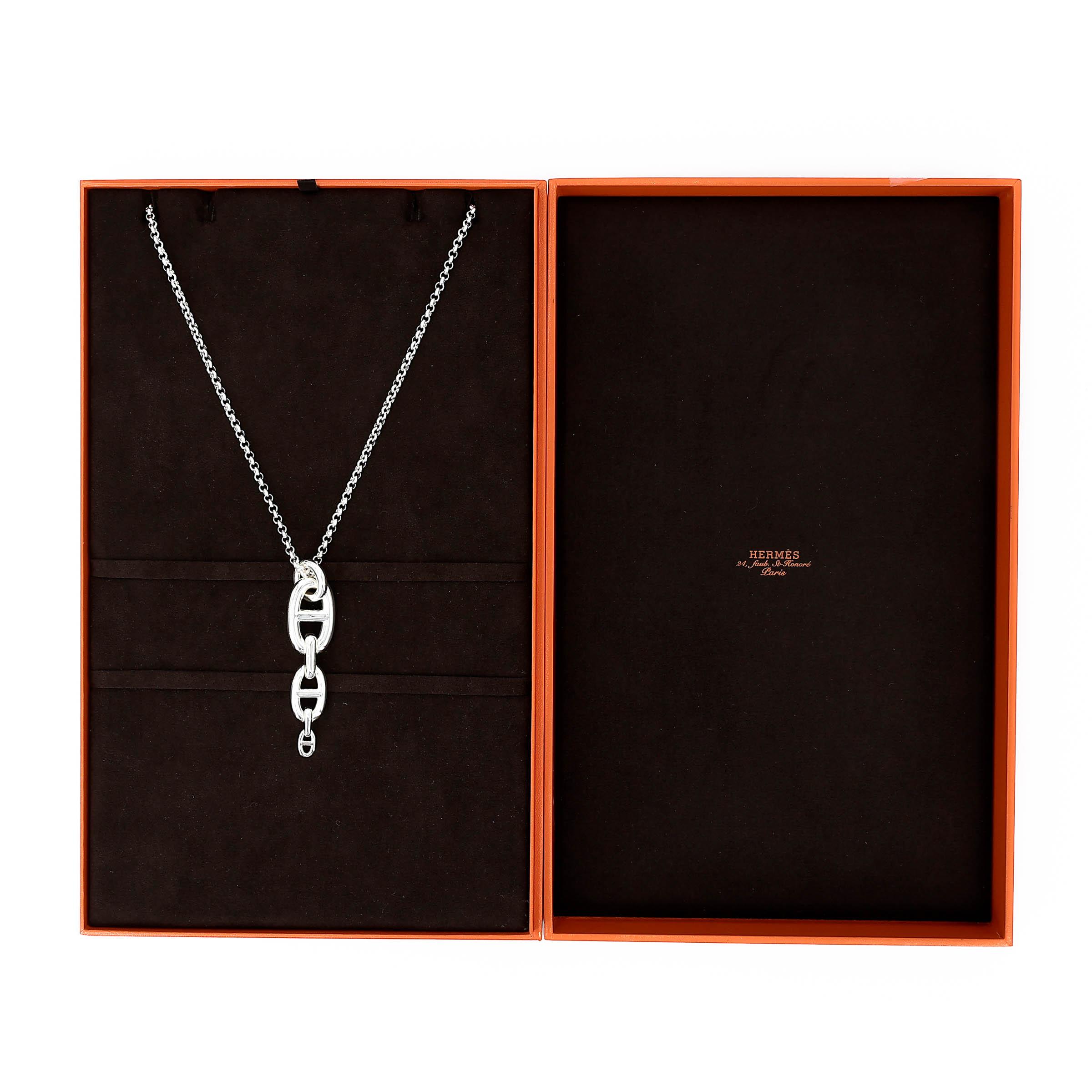 ランク N 新品 HERMÈS エルメス ペンダント 《シェーヌ・ダンクル・アンシェネ》 GM シルバー シルバー925 - 4