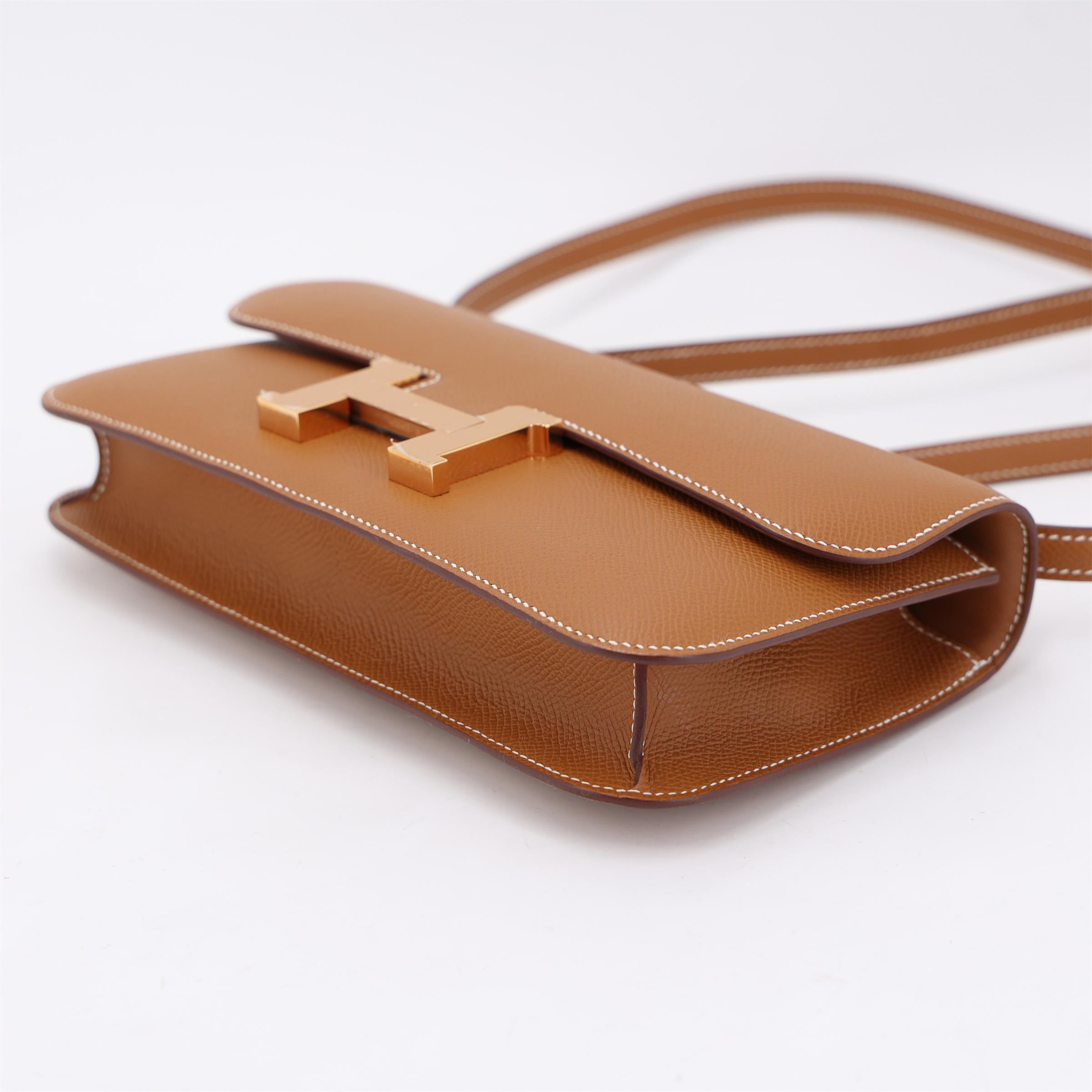 Excellent ( Rank SA ) HERMÈS Constance Elan Gold (37) Epsom Rose Gold hardware K (2025) - 5