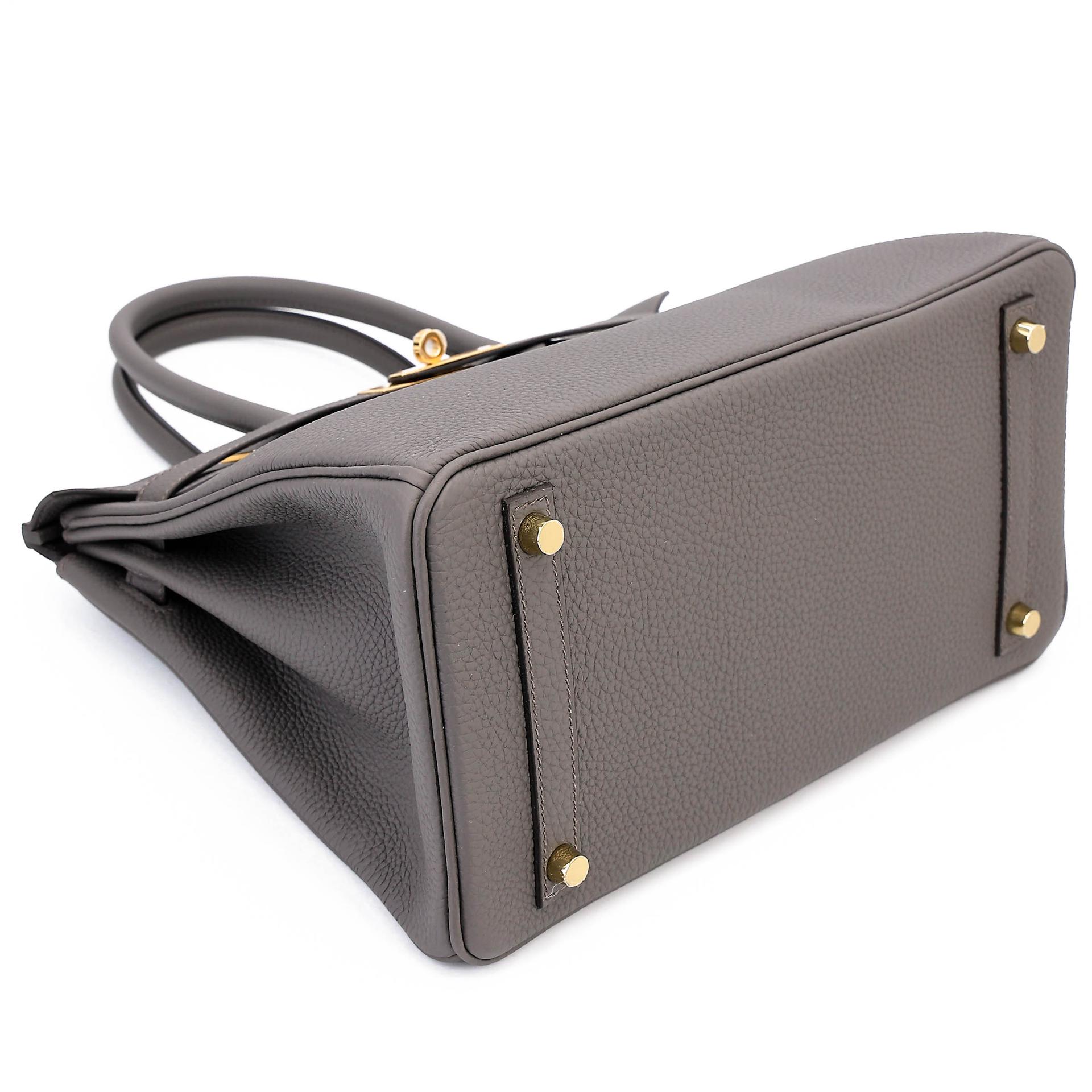 Unused ( Rank NS ) HERMÈS Birkin 30 Etain (8F) Togo Gold hardware U (2022) - 5