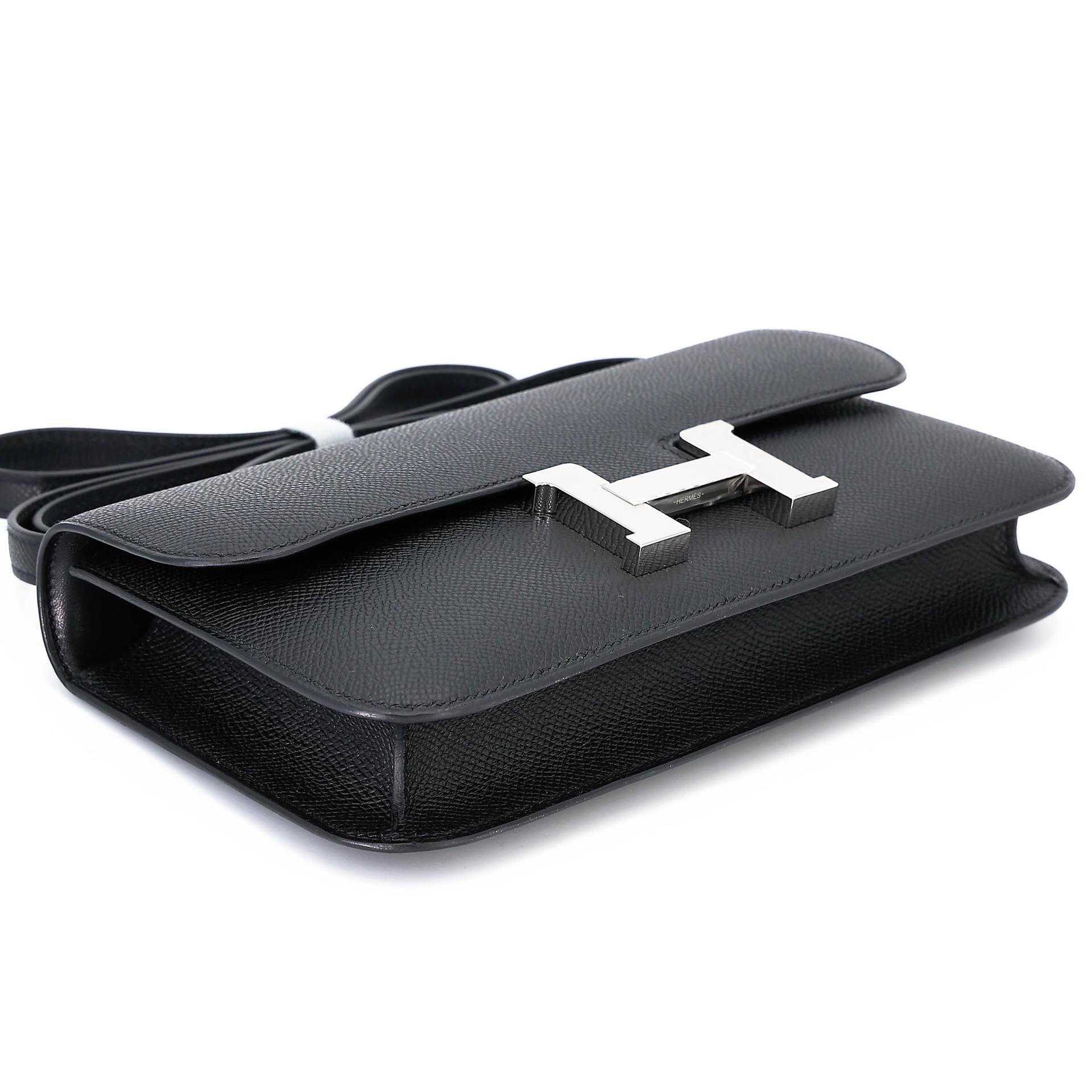 Brand New ( Rank N ) HERMÈS Constance Elan Noir (89) Epsom Palladium hardware G (2026) - 5