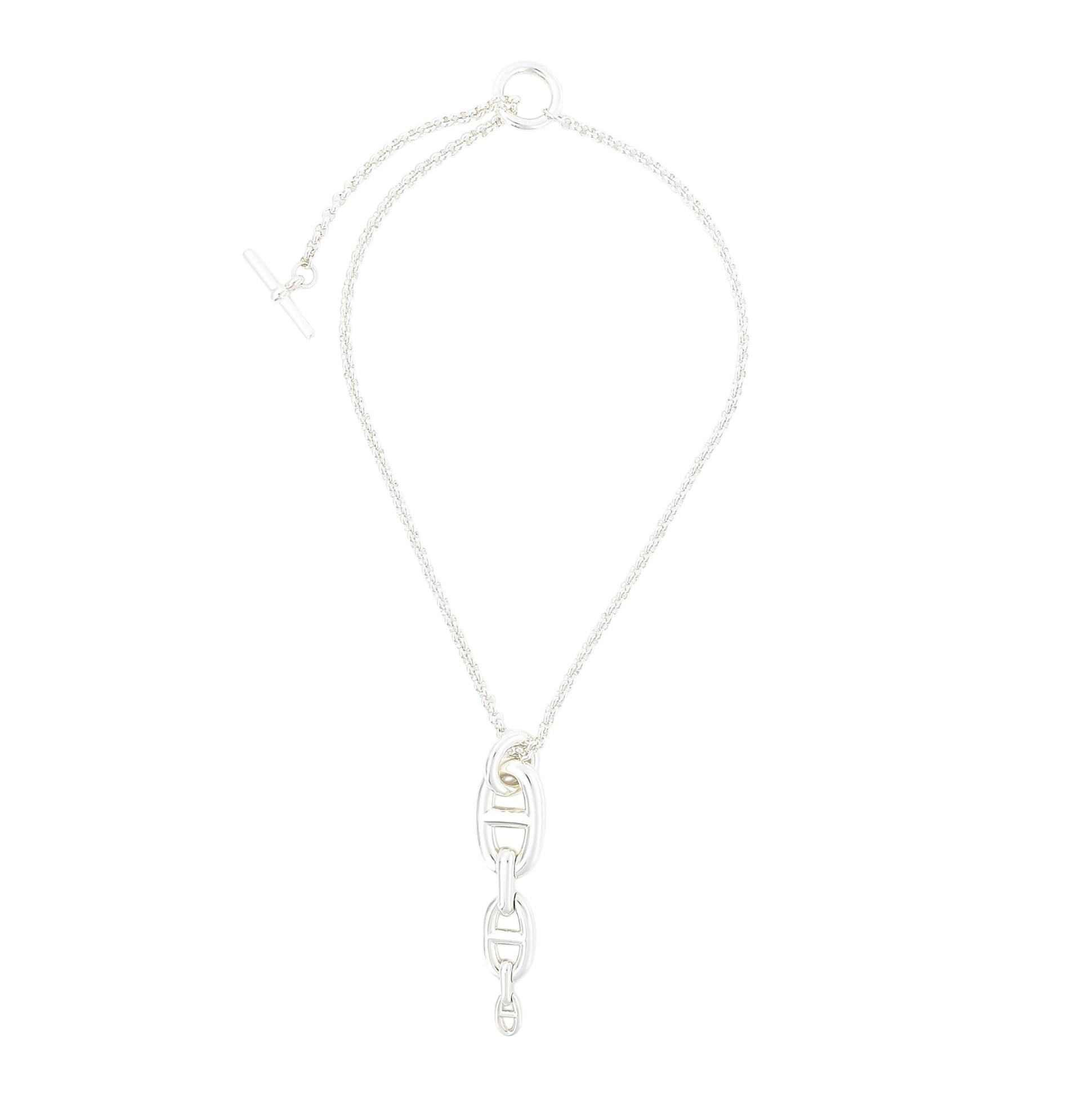 Brand New ( Rank N ) HERMÈS Chaine d'ancre Enchainee pendant GM Silver Silver 925 - 1