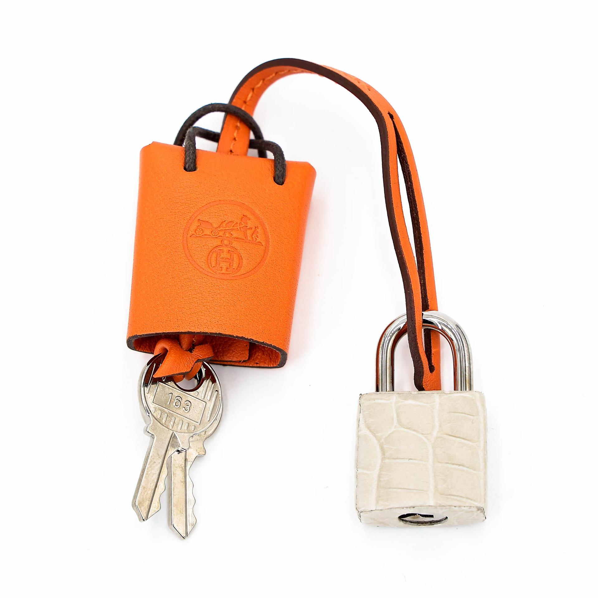 ランク NS 未使用品 HERMÈS エルメス 限定品 バーキン フォーブル ホワイト (01) オレンジ (93) ベトン (8L) クロコダイル アリゲーター マット トリヨン スイフト シルバー金具 U刻印 (2022) - 17
