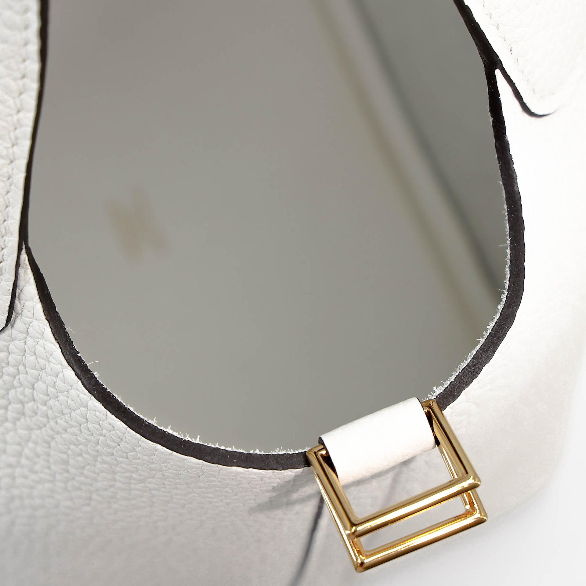 Unused ( Rank NS ) HERMÈS Picotin Lock PM New White (0U) Clemence Gold hardware B (2023) - 12
