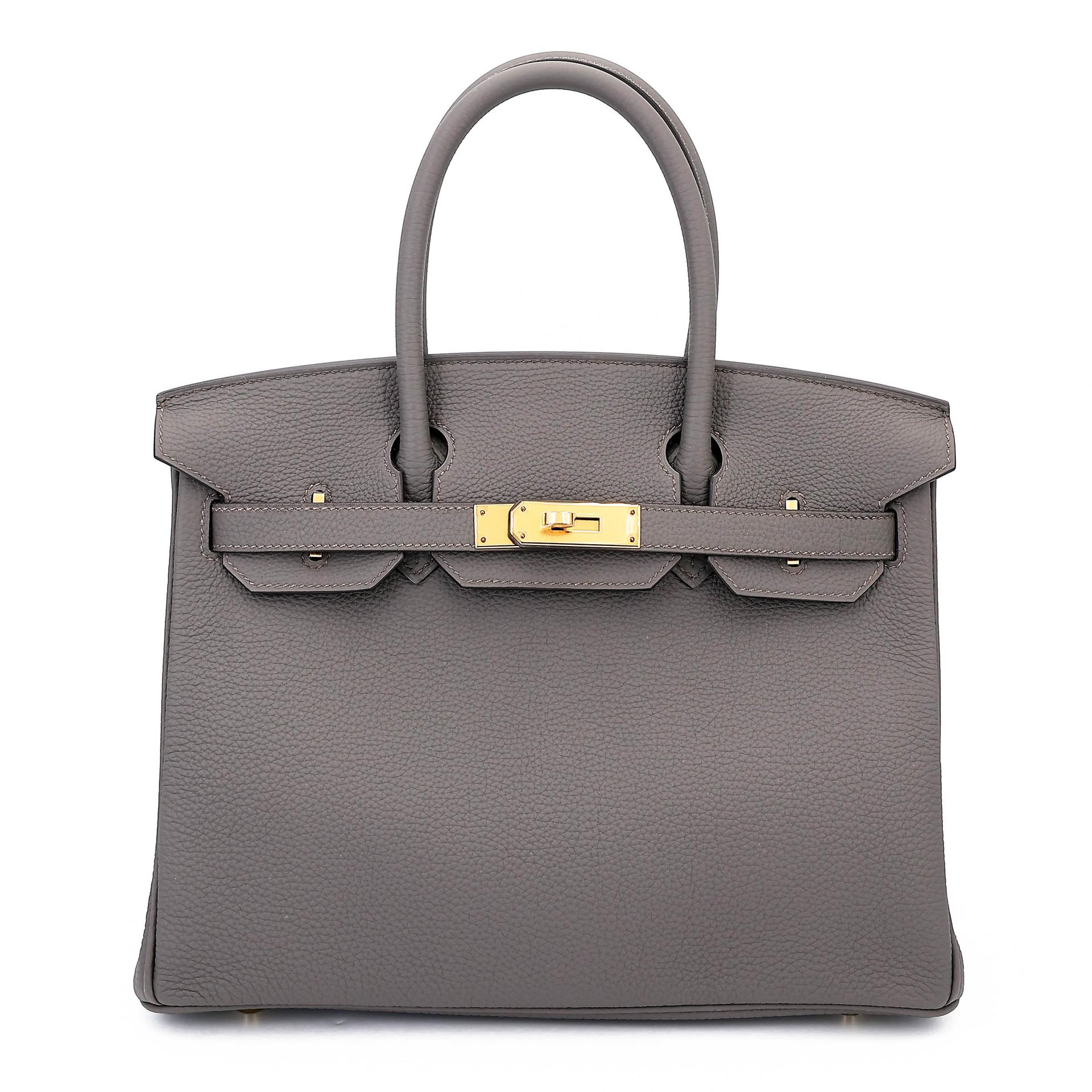 Unused ( Rank NS ) HERMÈS Birkin 30 Etain (8F) Togo Gold hardware U (2022) - 1