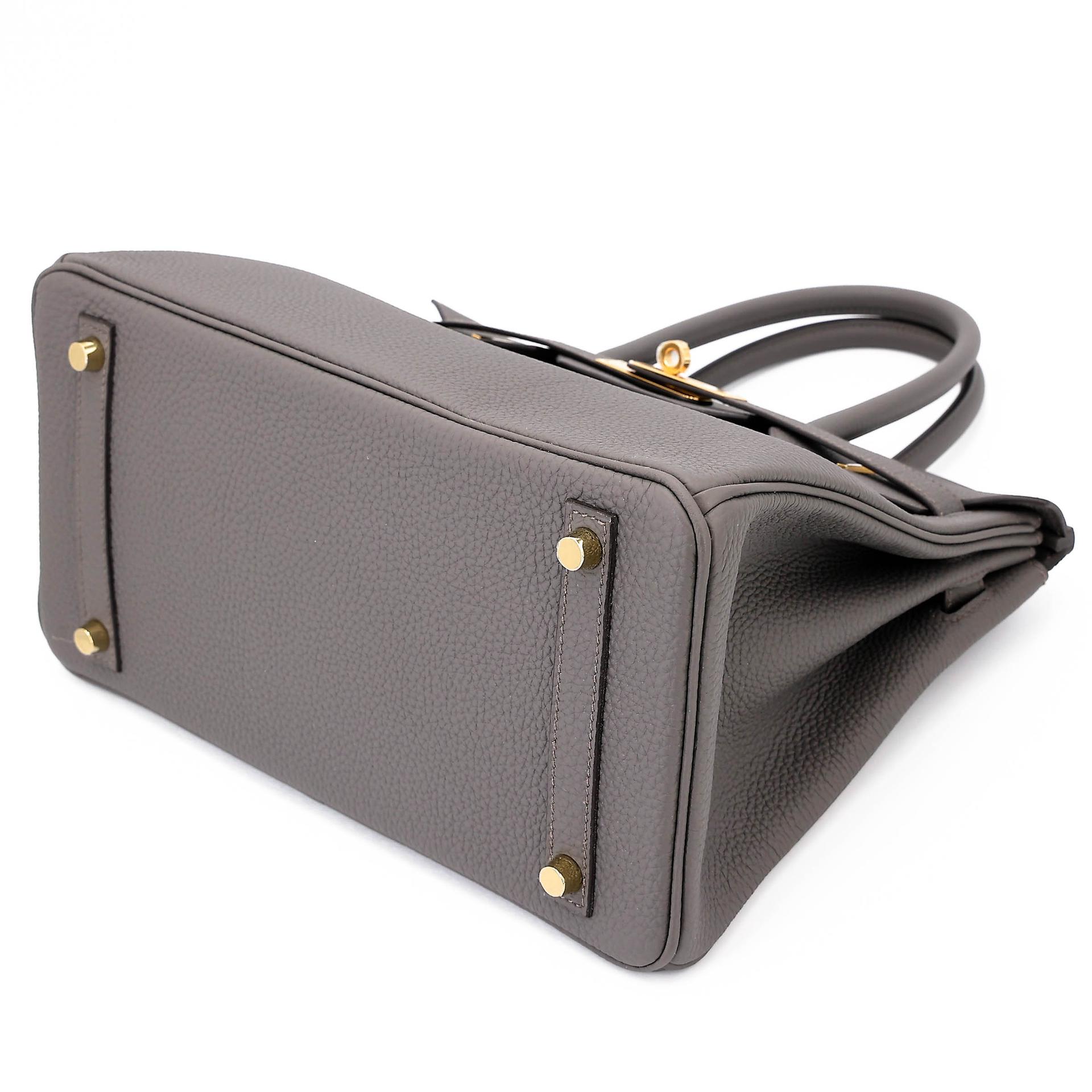 Unused ( Rank NS ) HERMÈS Birkin 30 Etain (8F) Togo Gold hardware U (2022) - 4
