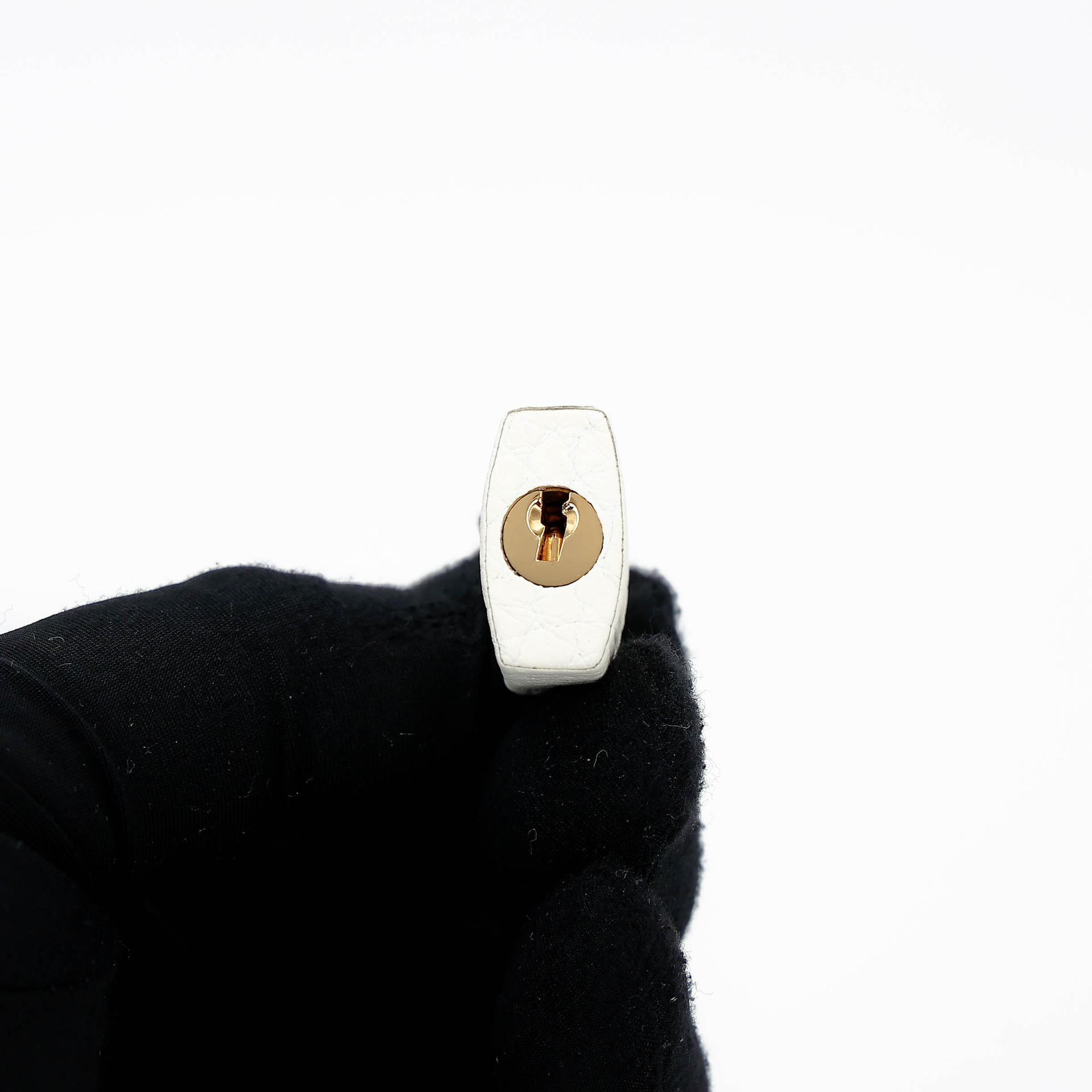 Unused ( Rank NS ) HERMÈS Picotin Lock PM New White (0U) Clemence Gold hardware B (2023) - 16