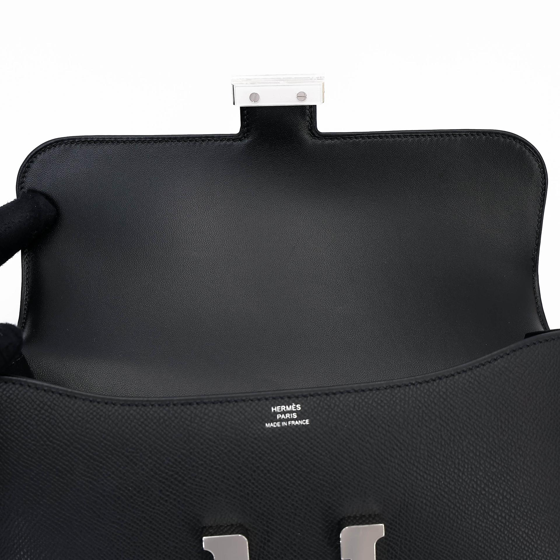 Brand New ( Rank N ) HERMÈS Constance Elan Noir (89) Epsom Palladium hardware G (2026) - 11