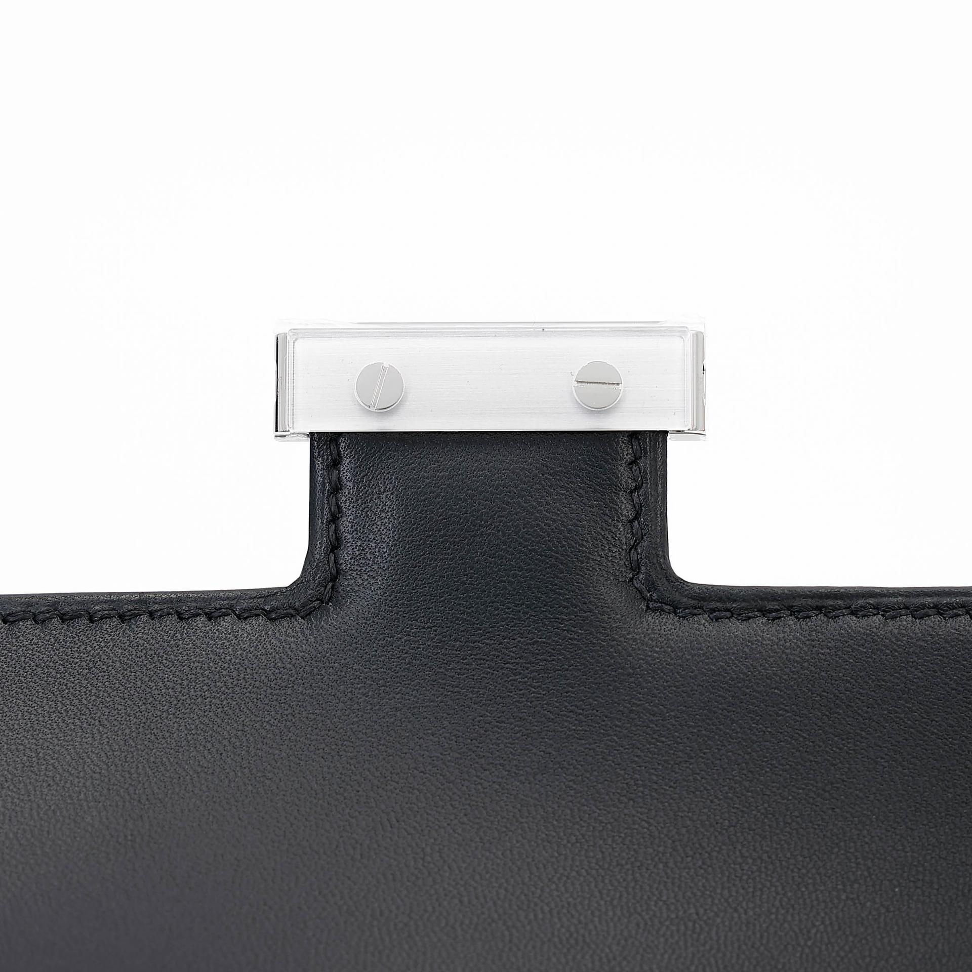 Brand New ( Rank N ) HERMÈS Constance Elan Noir (89) Epsom Palladium hardware G (2026) - 10