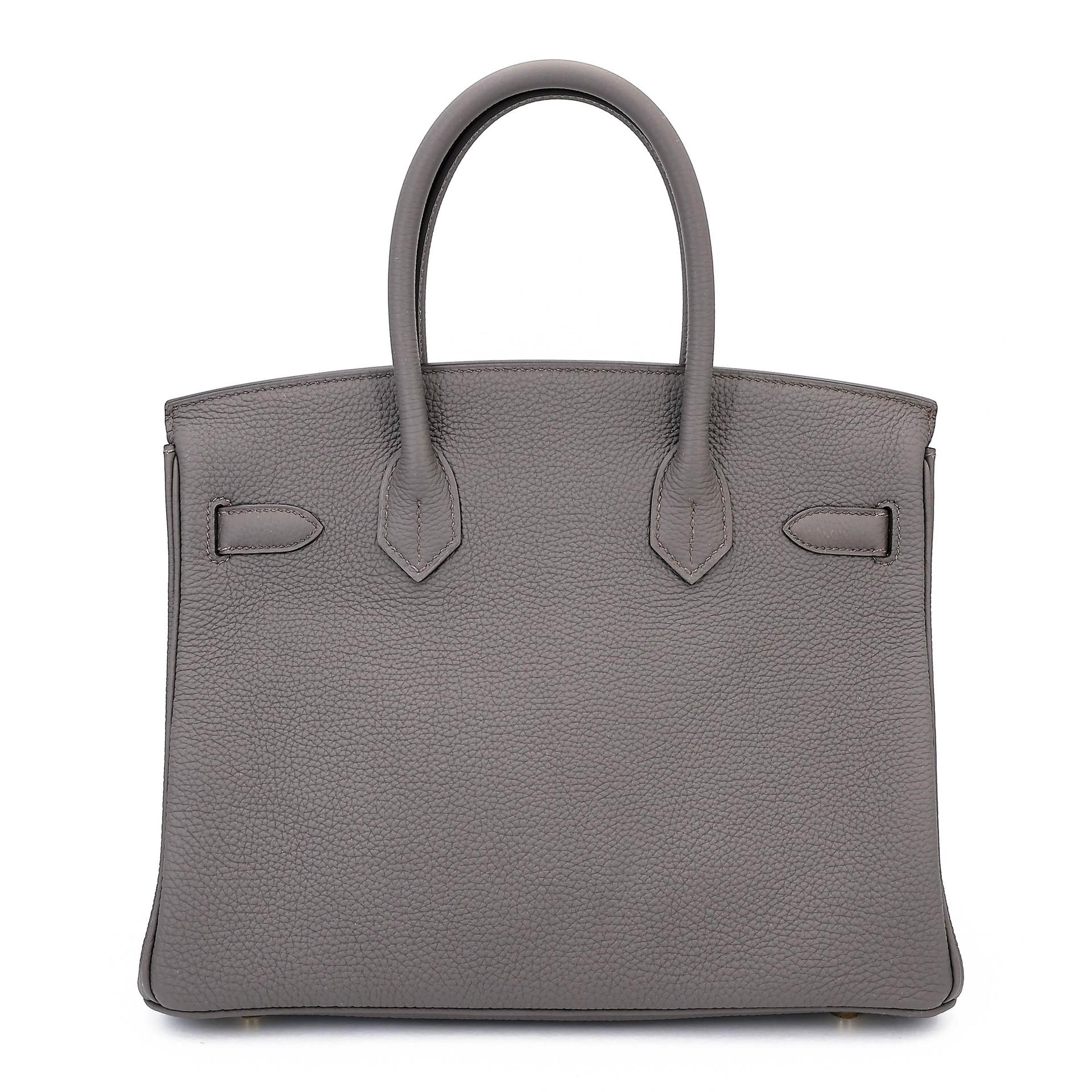 Unused ( Rank NS ) HERMÈS Birkin 30 Etain (8F) Togo Gold hardware U (2022) - 2