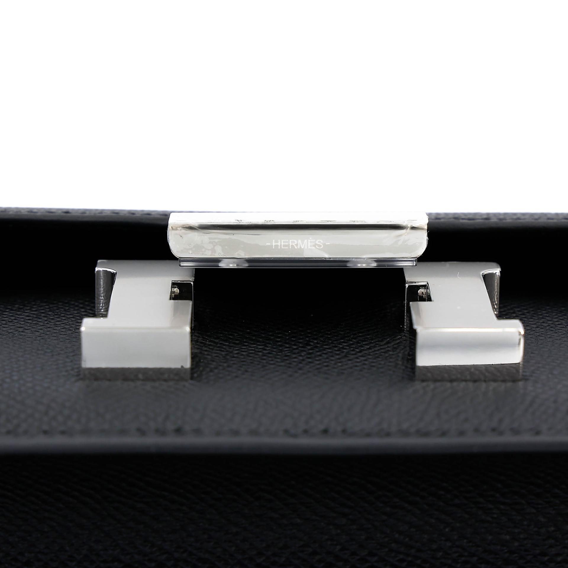 Brand New ( Rank N ) HERMÈS Constance Elan Noir (89) Epsom Palladium hardware G (2026) - 9