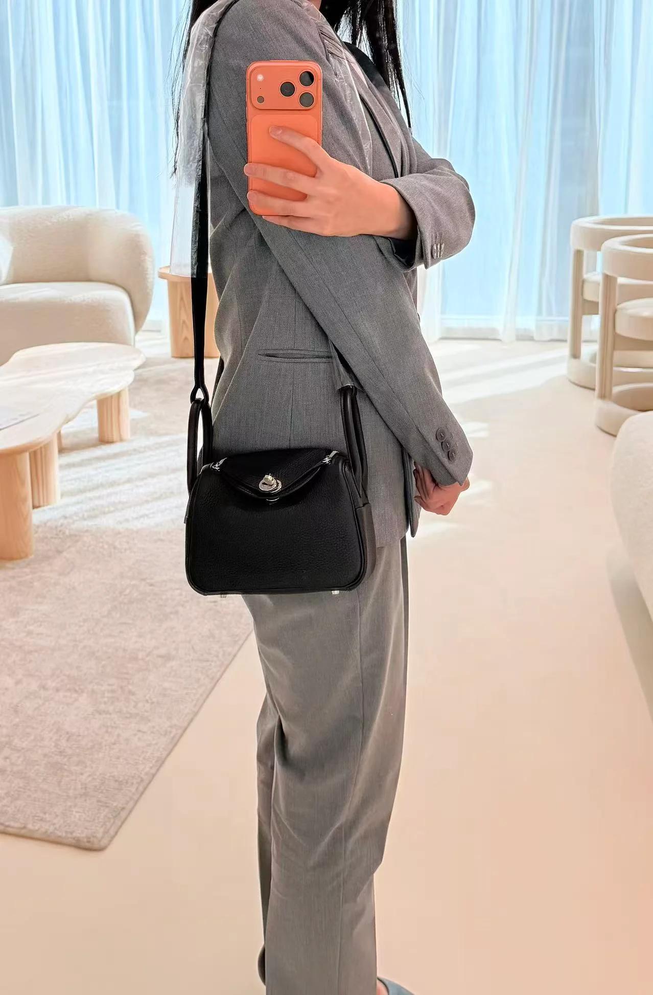 ランク N 新品 HERMÈS エルメス ミニリンディ2 ブラック (89) トリヨン シルバー金具 K刻印 (2025) - 3