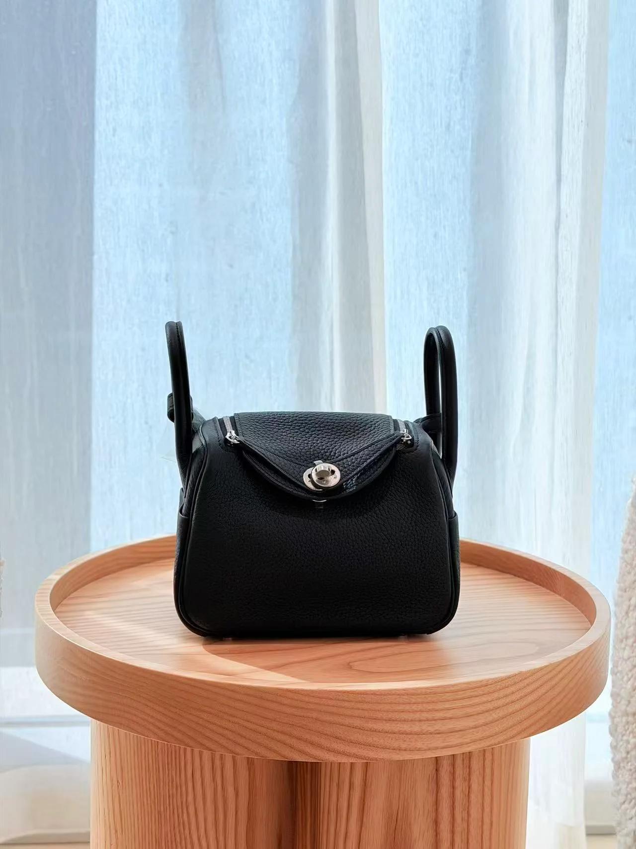 ランク N 新品 HERMÈS エルメス ミニリンディ2 ブラック (89) トリヨン シルバー金具 K刻印 (2025) - 4
