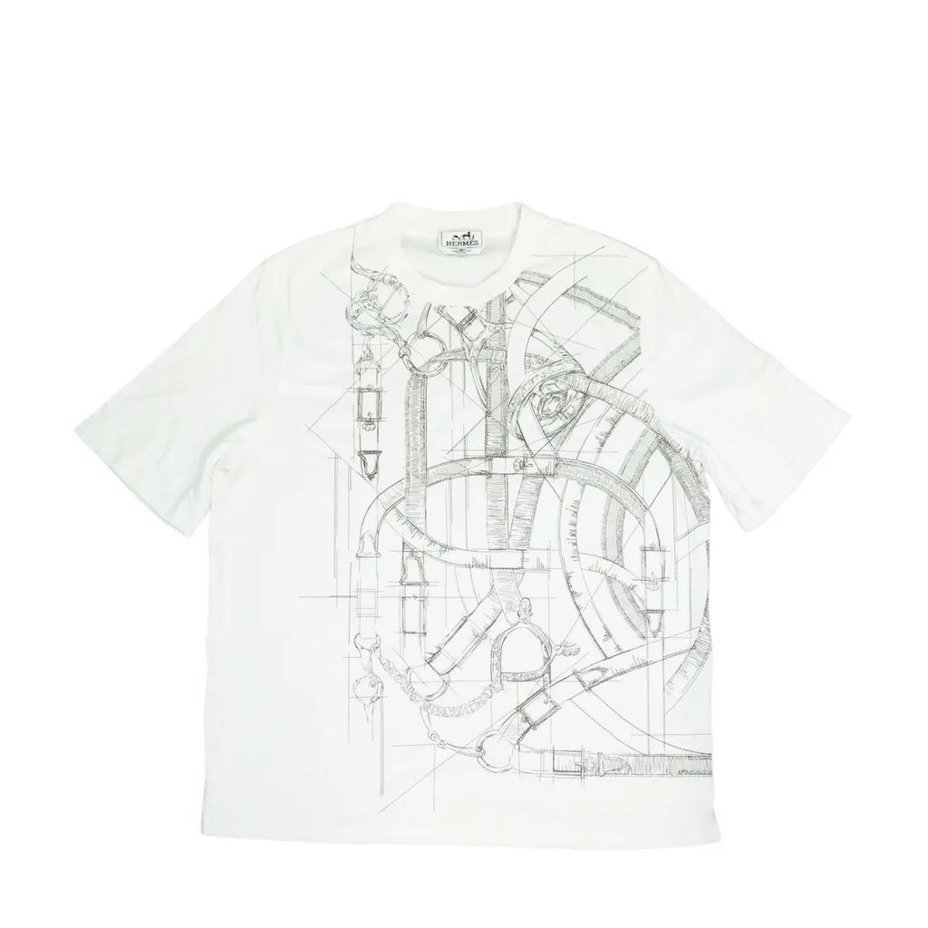 "Cavalcadour Griffonne" embroidered t-shirt White