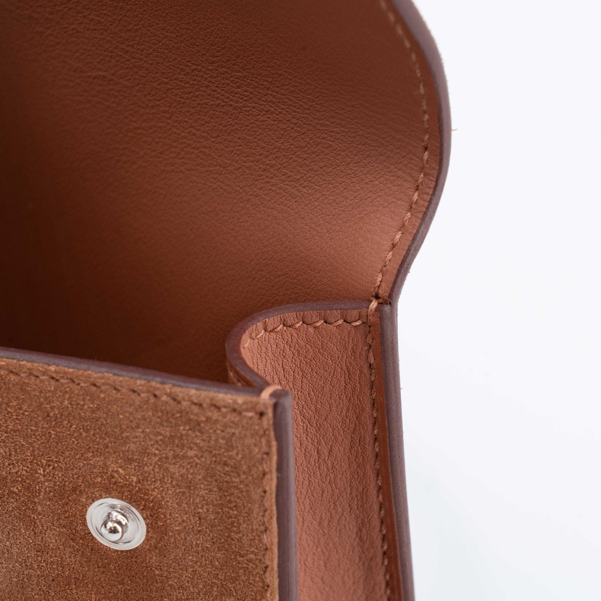 Brand New ( Rank N ) HERMÈS Hermesnap Wallet Gold (37) Veau Grizzly Swift Palladium hardware W (2024) - 15