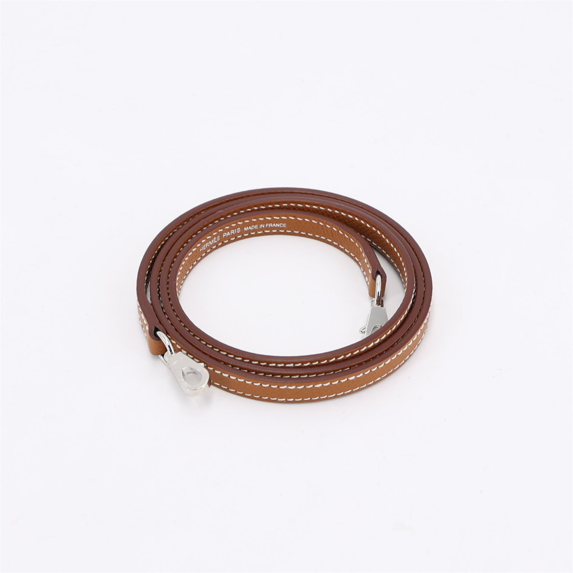 Brand New ( Rank N ) HERMÈS Mini Kelly II Gold (37) Epsom Palladium hardware K (2025) - 15