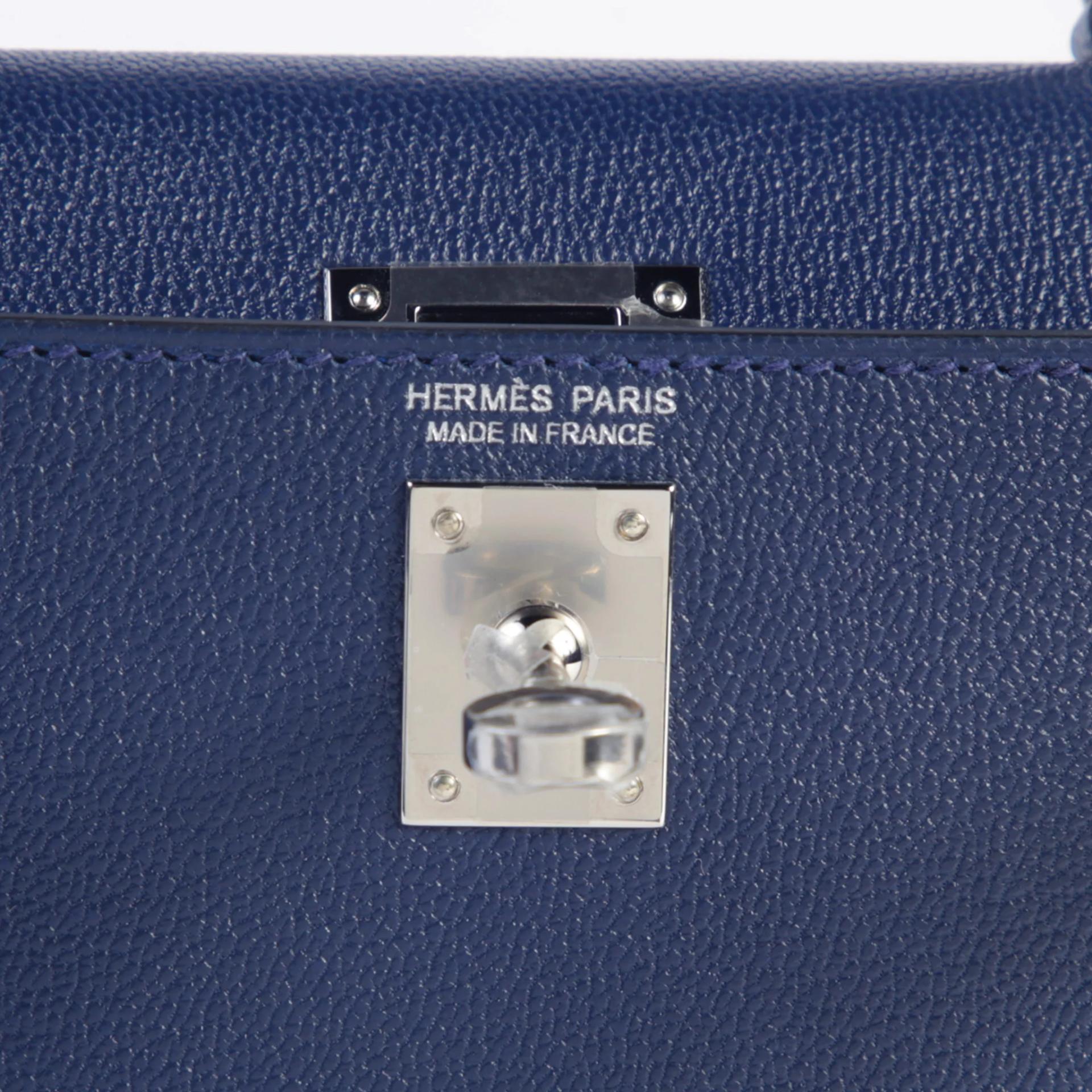 Mini Kelly II Verso Navy (7U) Bleu Zellige (I7) | GINZA XIAOMA