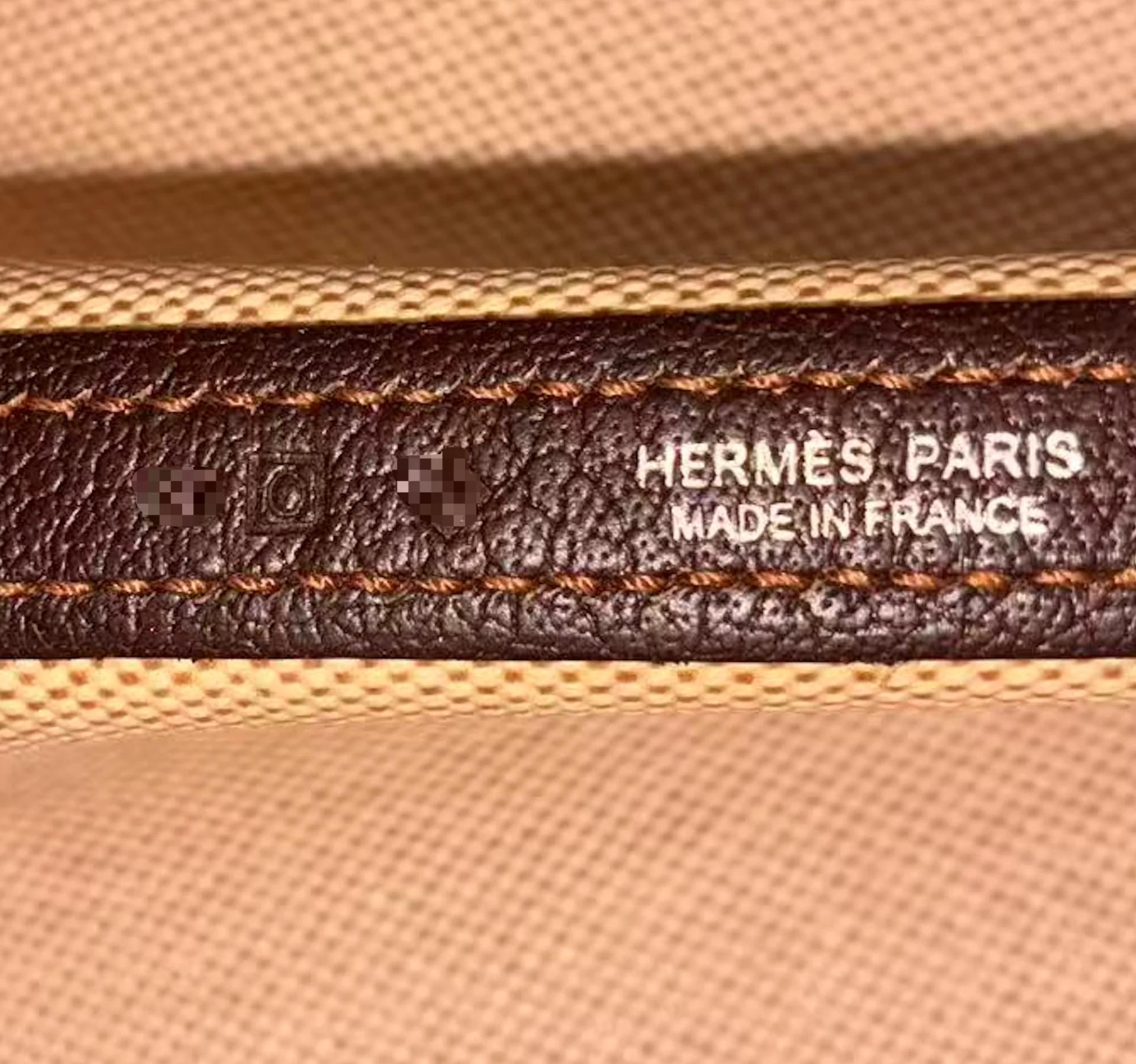 ランク A HERMÈS エルメス ガーデンパーティー PM ベブラン（T3） トワルH ヴァイキング ネゴンダ シルバー金具 □O刻印 (2011) - 18